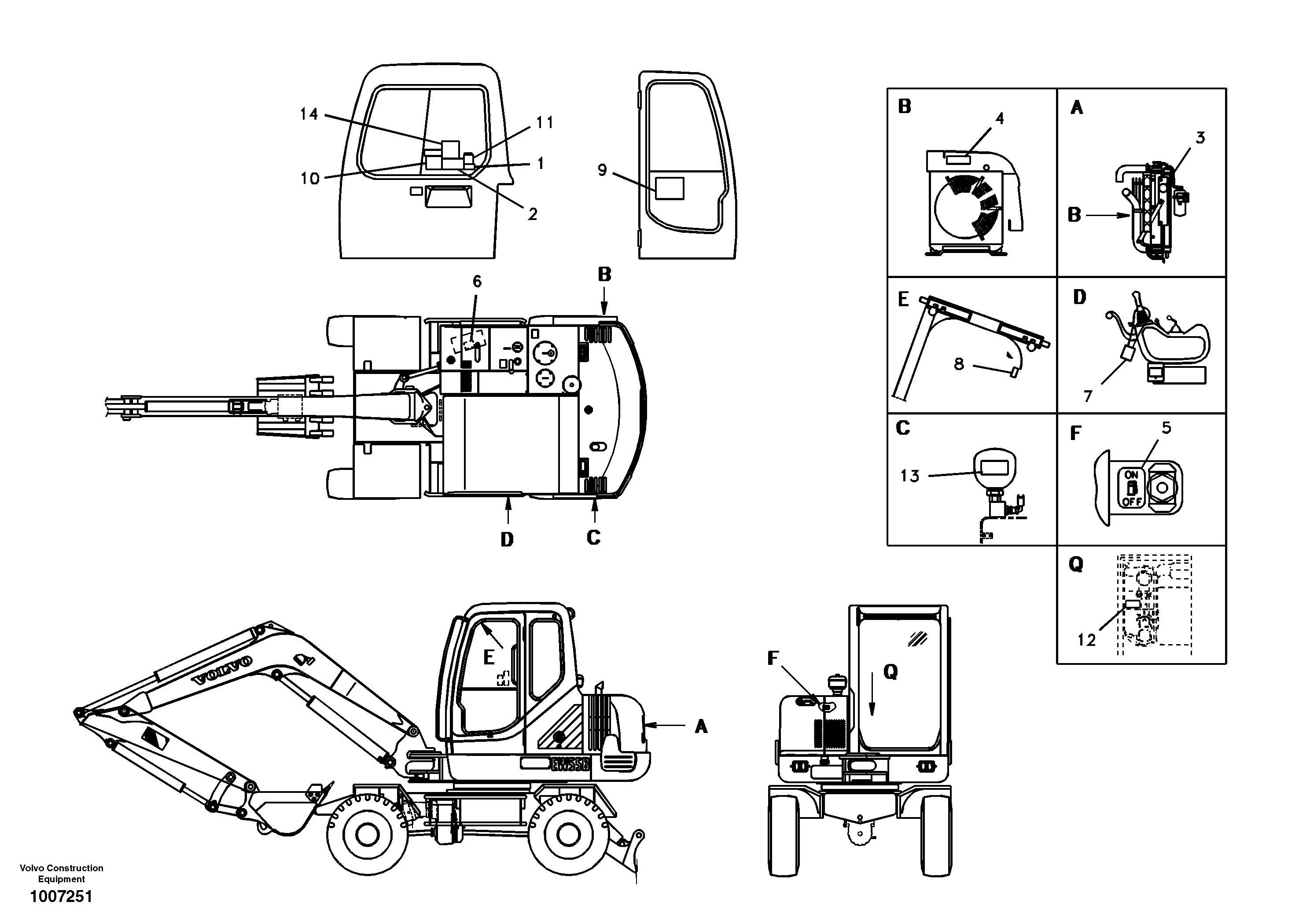 Decal, inner location — volvo parts diagram