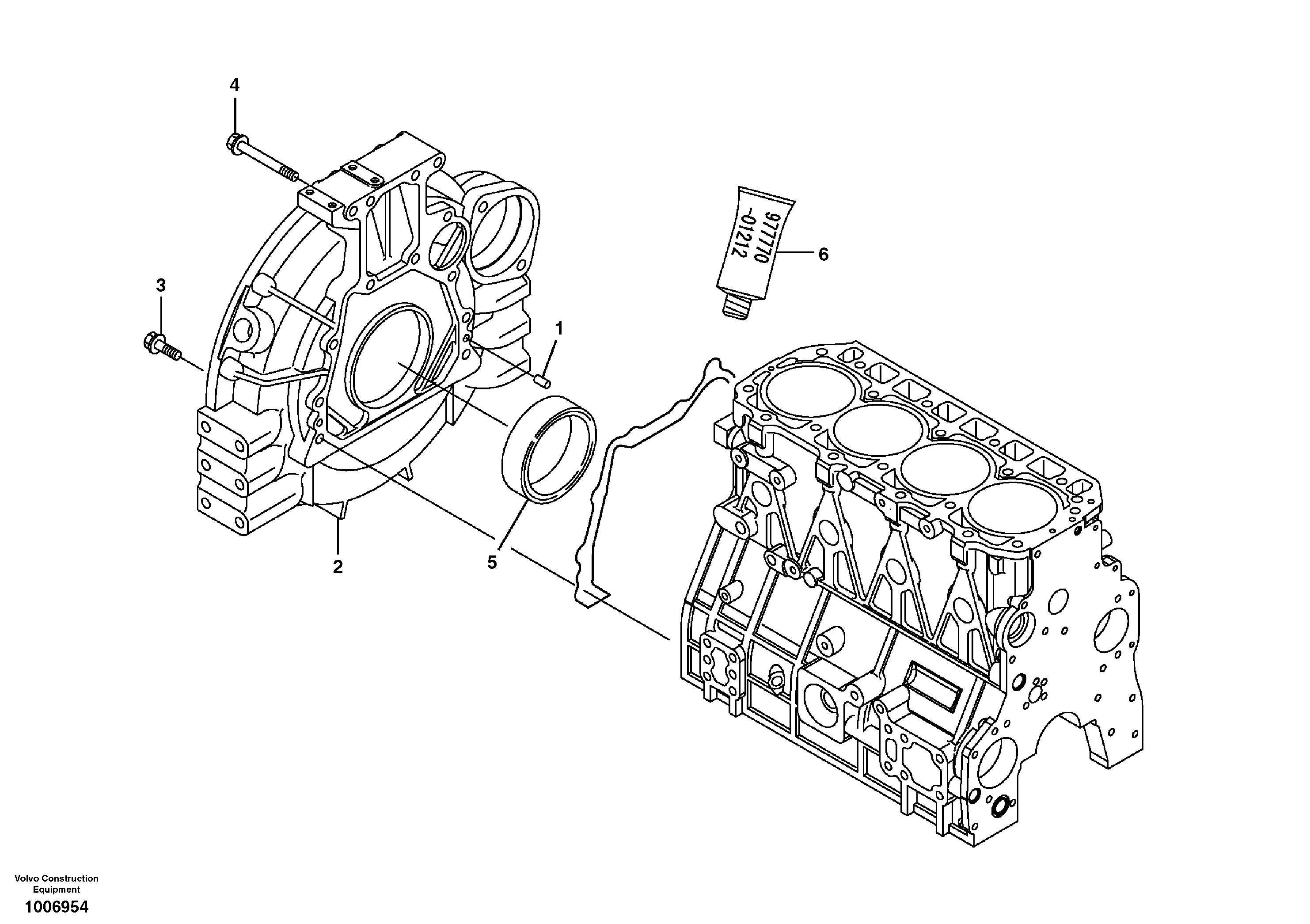 Flywheel housing — volvo parts diagram