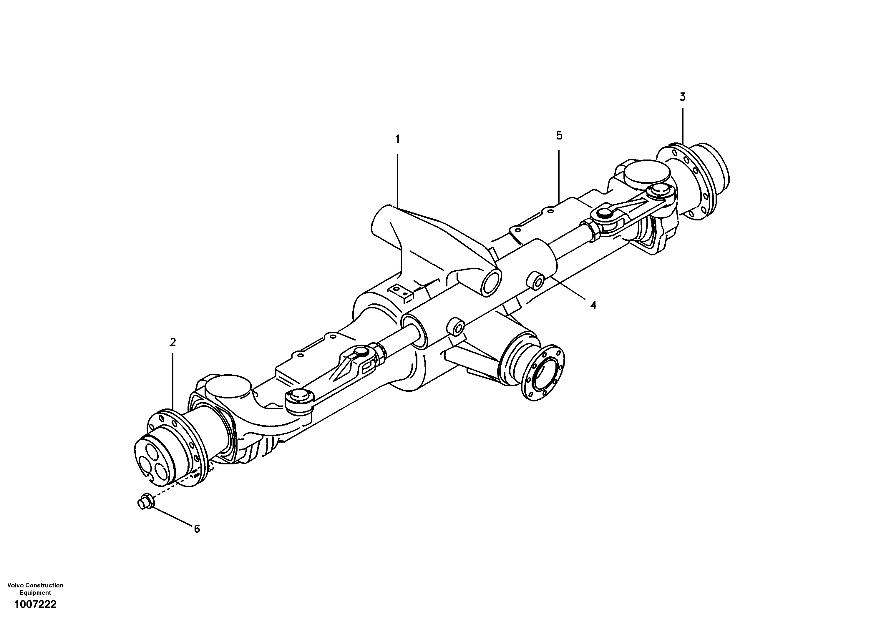 Axle, front — volvo parts diagram