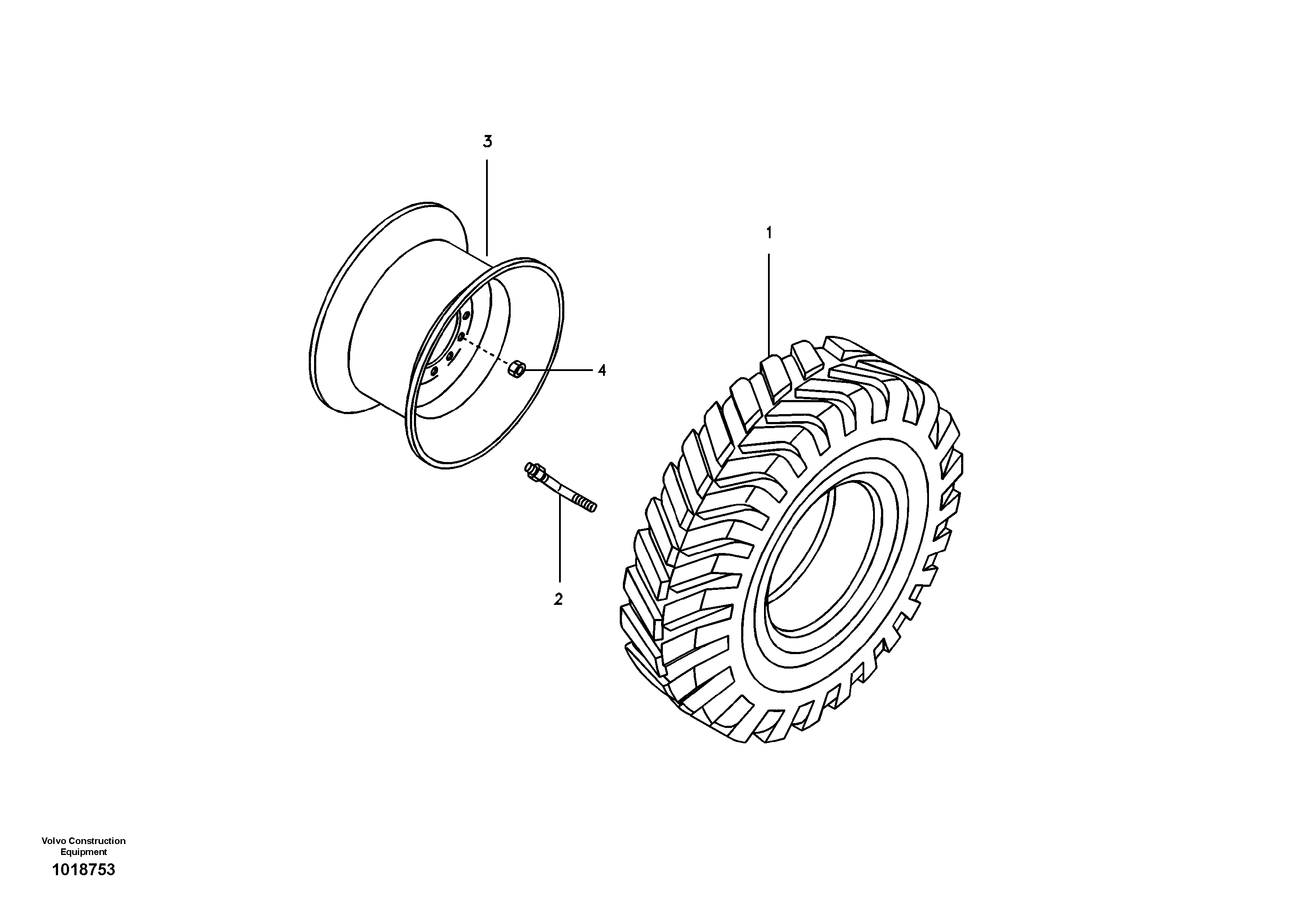 Wheel and tire — volvo parts diagram