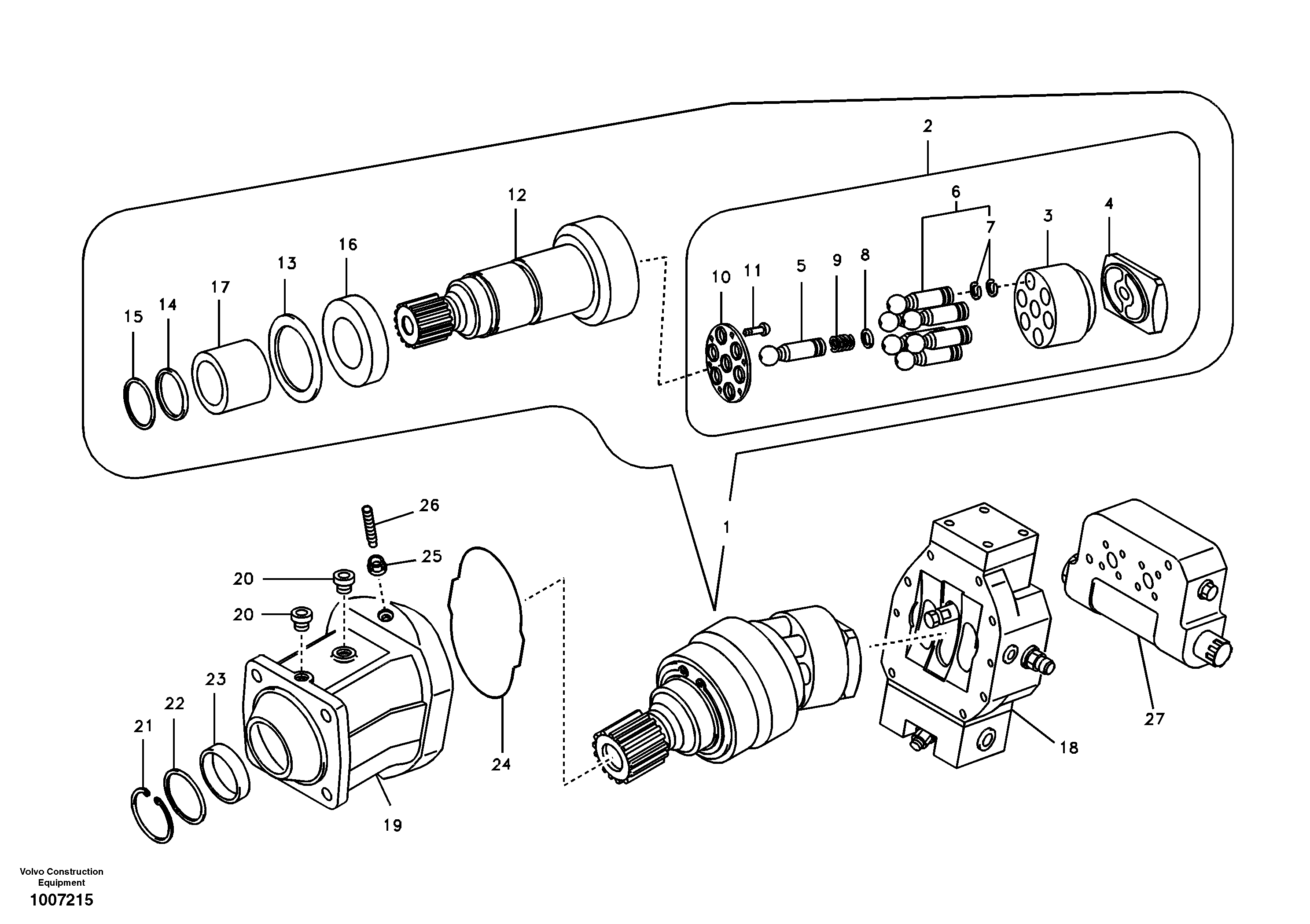 Travel motor — volvo parts diagram