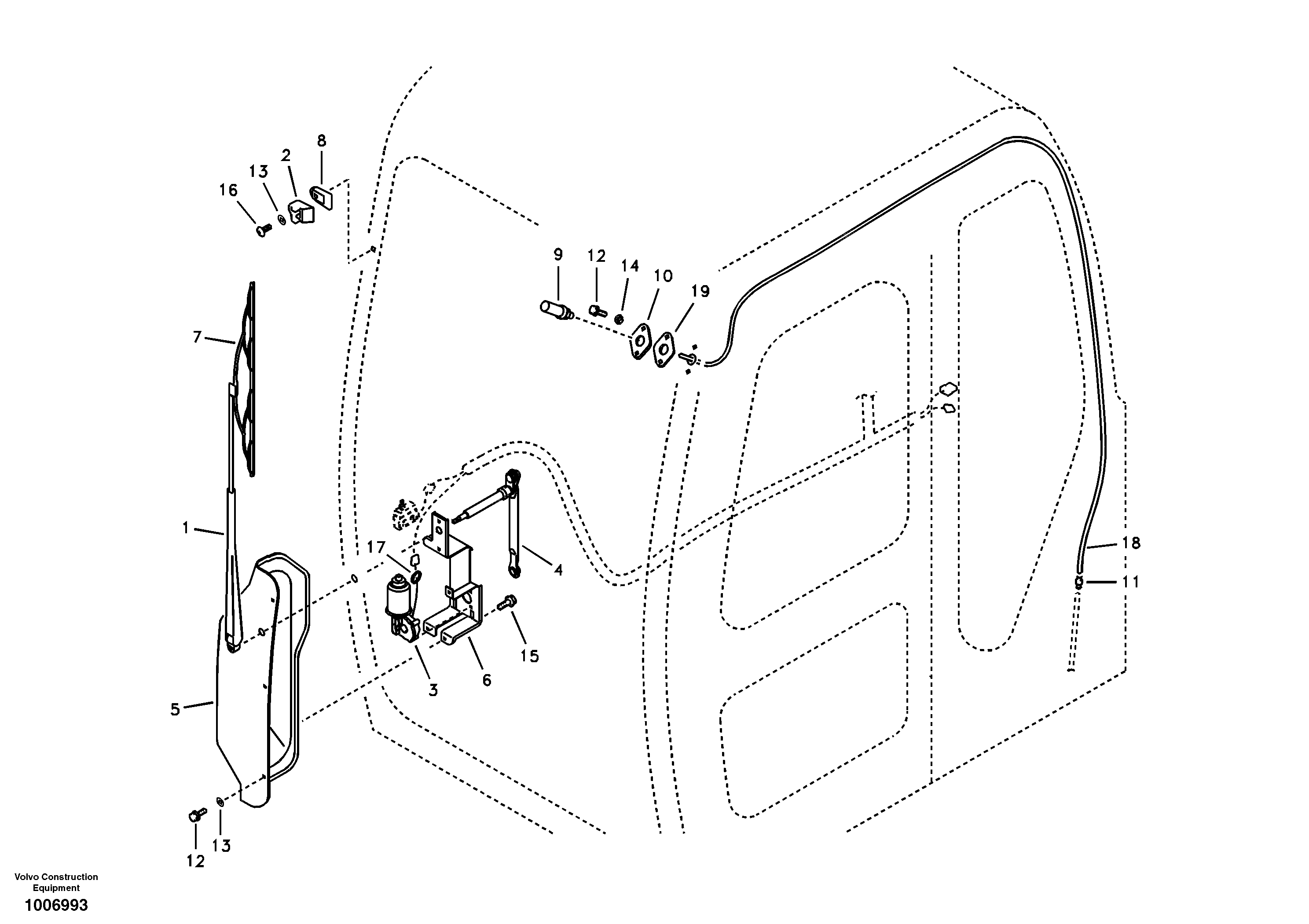 Windshield wiper — volvo parts diagram