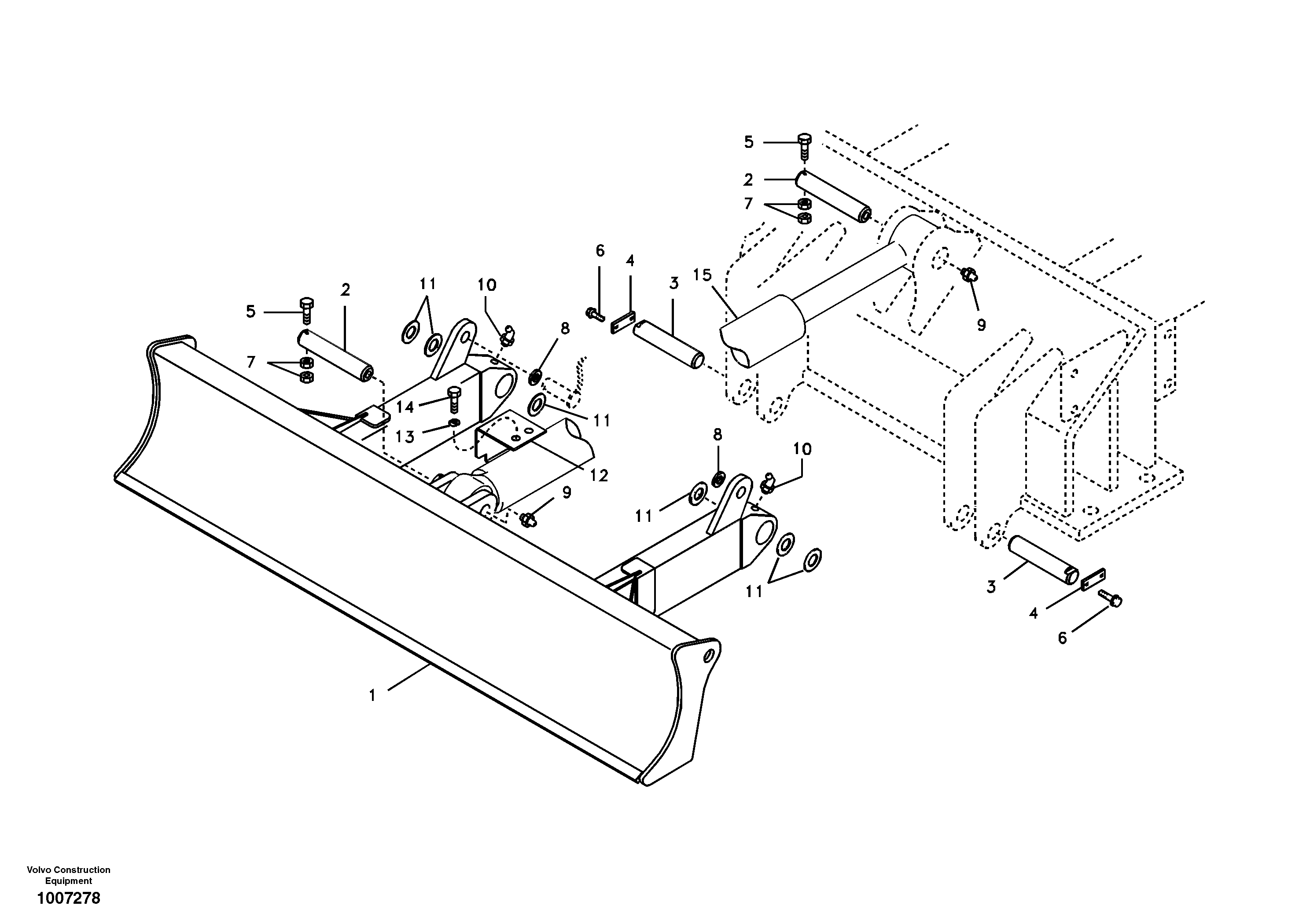 Dozer blade — volvo parts diagram