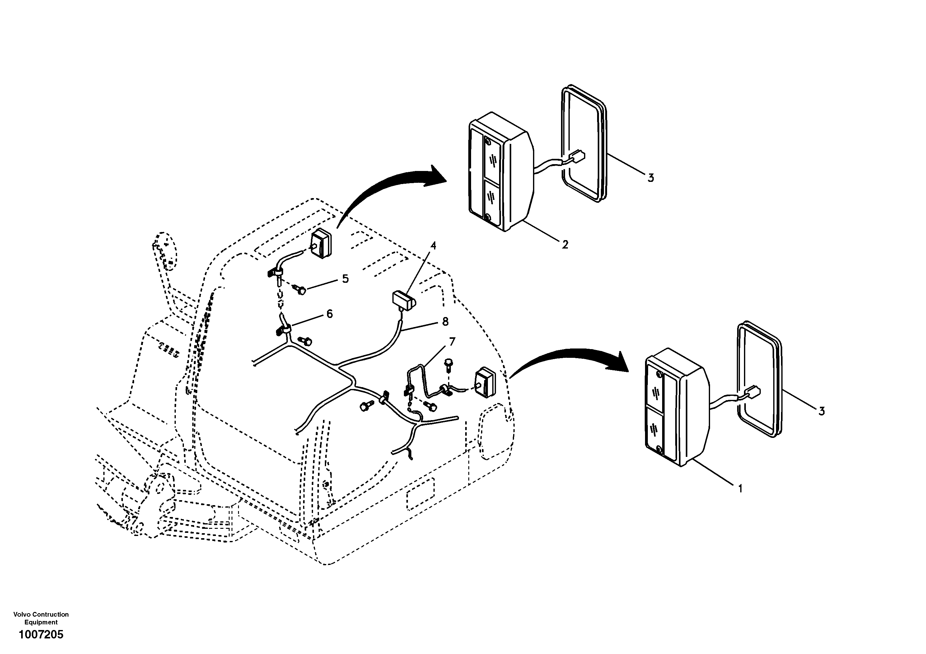 Lighting, rear — volvo parts diagram