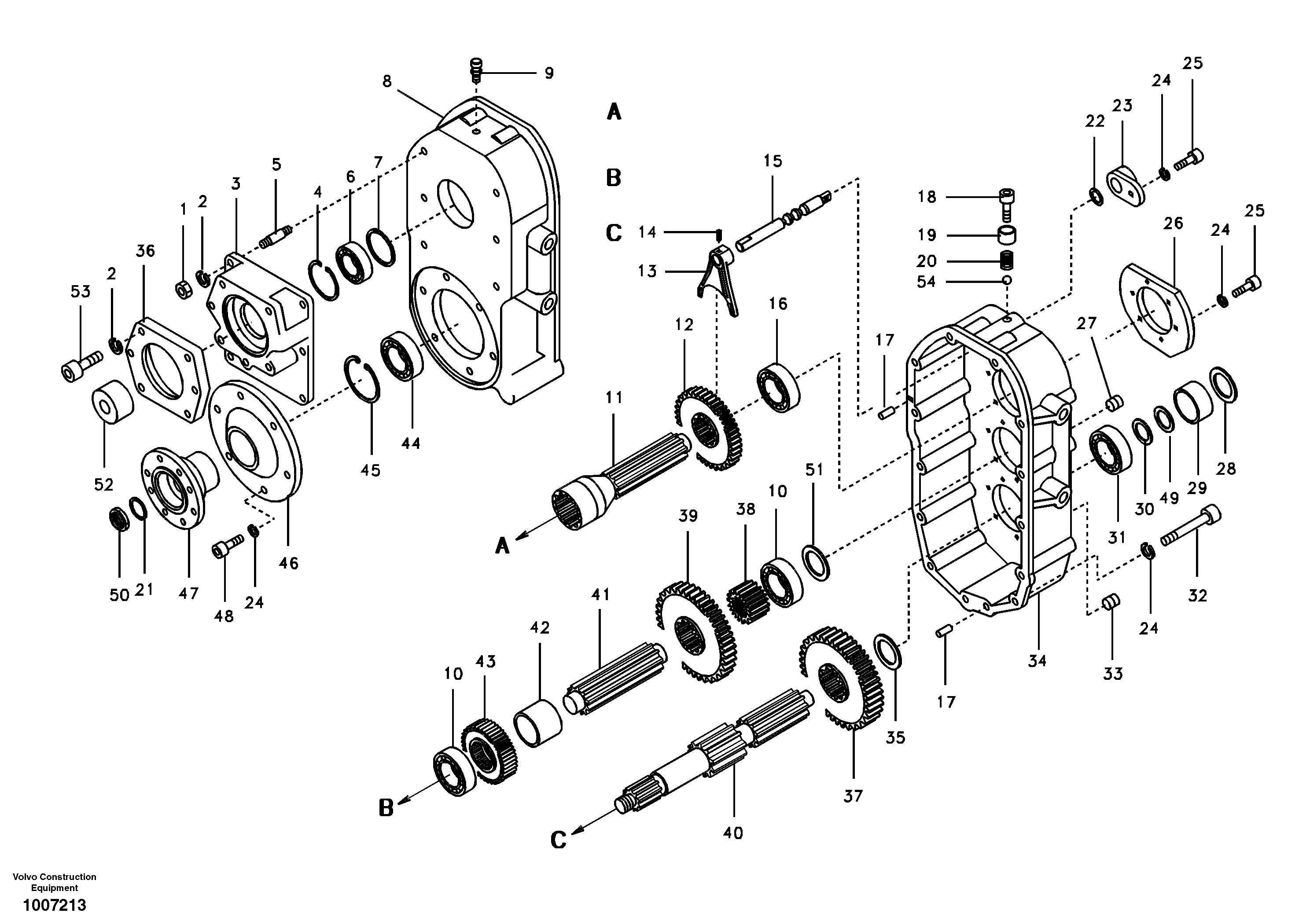 Input shaft, housing — volvo parts diagram