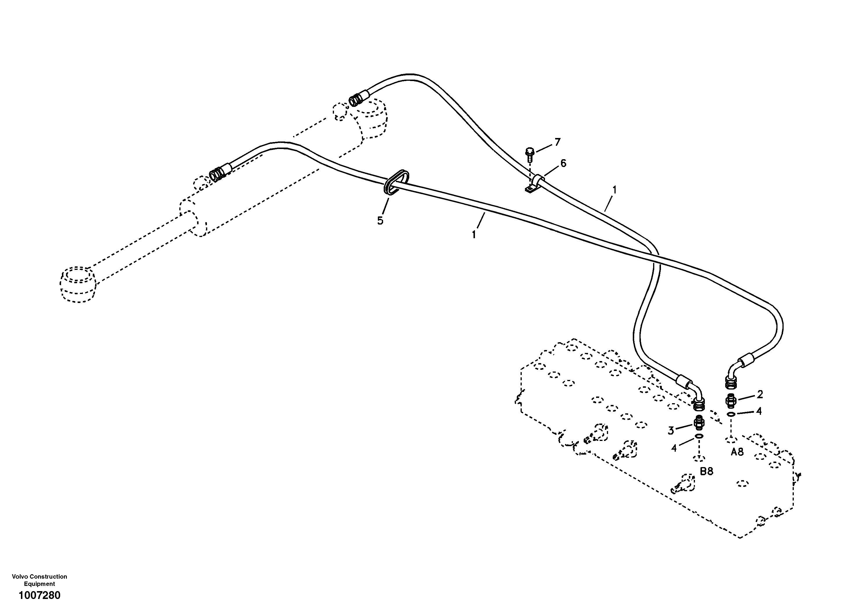 Boom swing system — volvo parts diagram