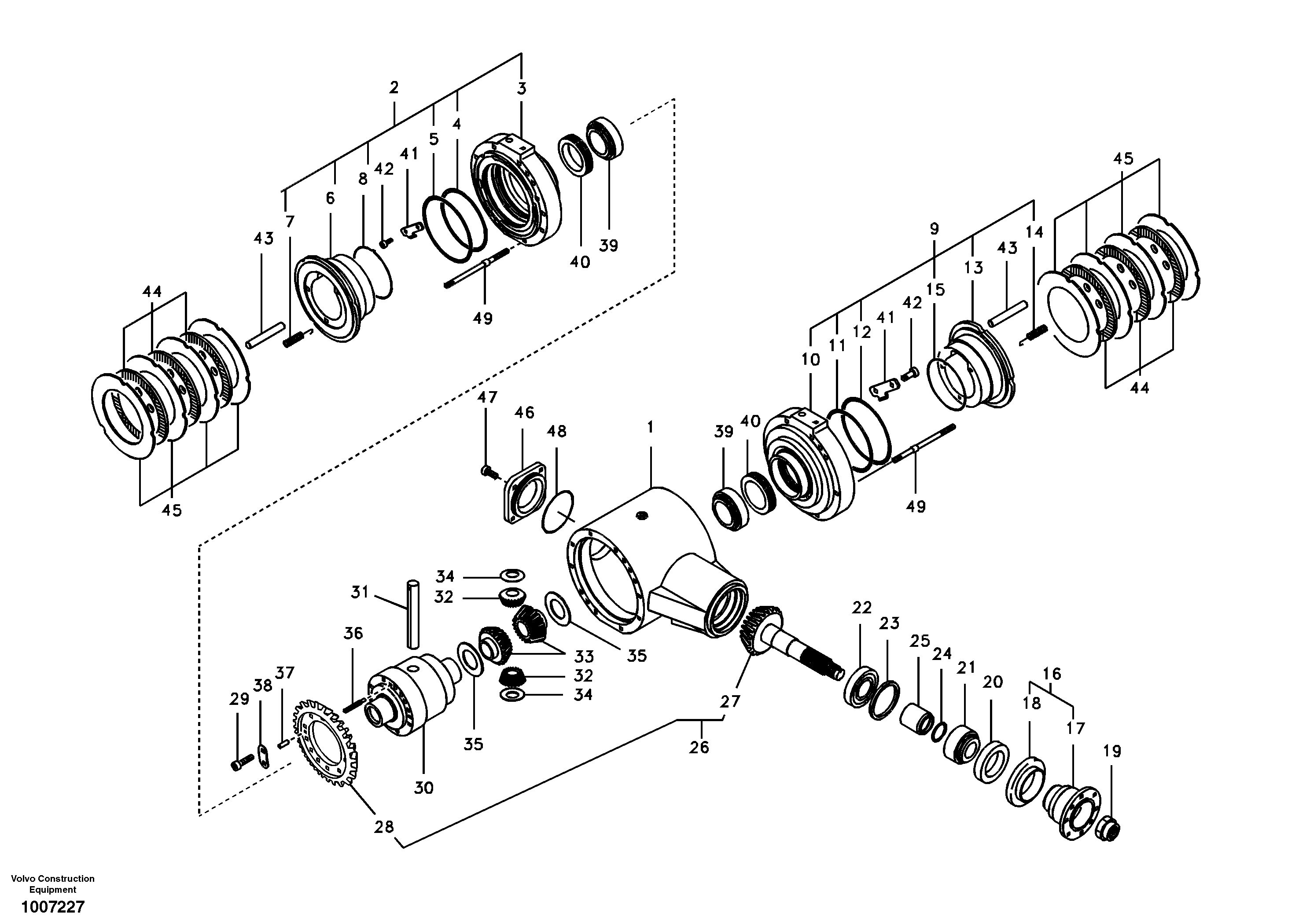 Differential , rear axle — volvo parts diagram