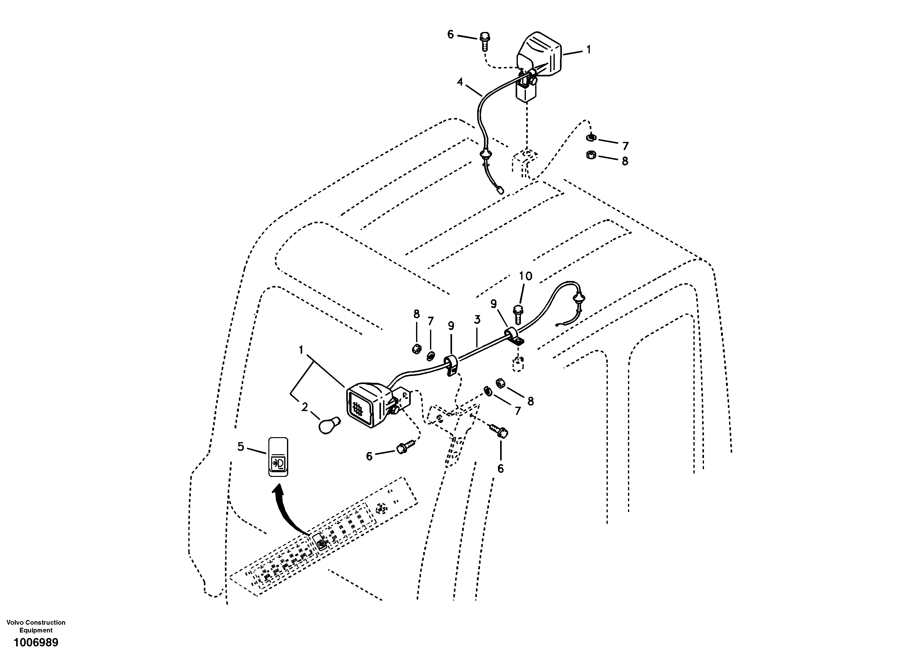Work lights, extra — volvo parts diagram