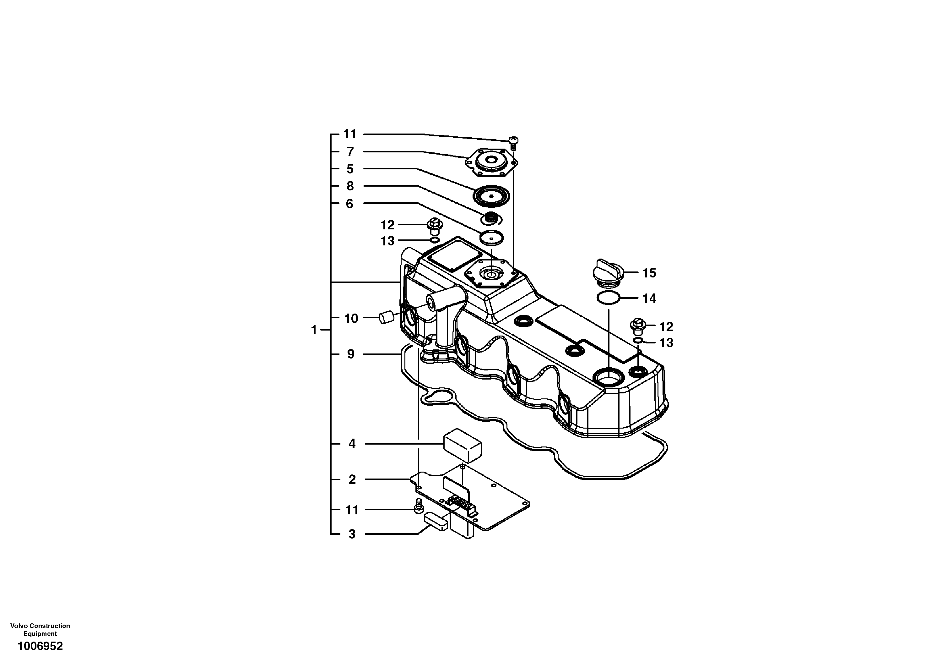 Valve cover — volvo parts diagram