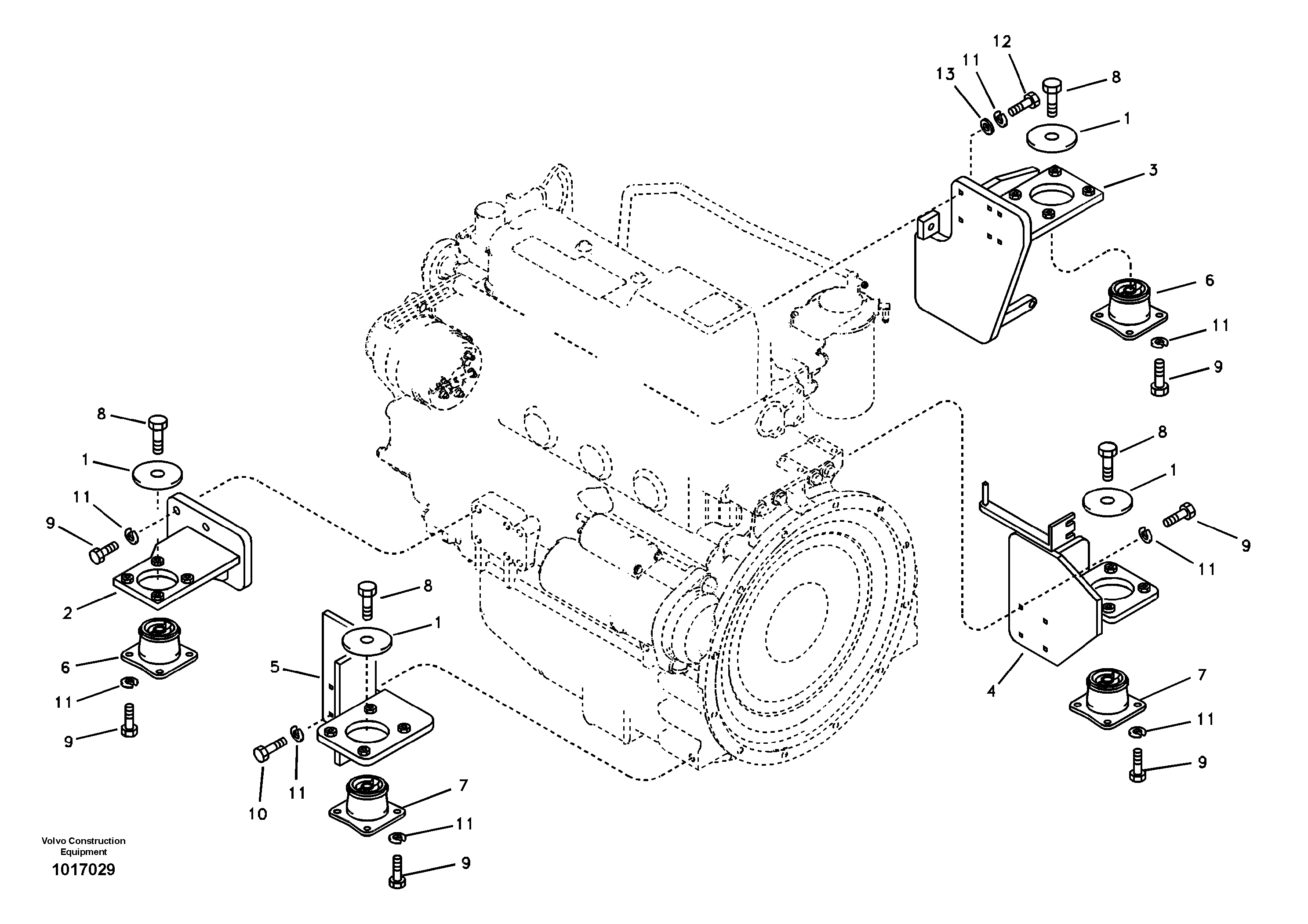Engine mount — volvo parts diagram