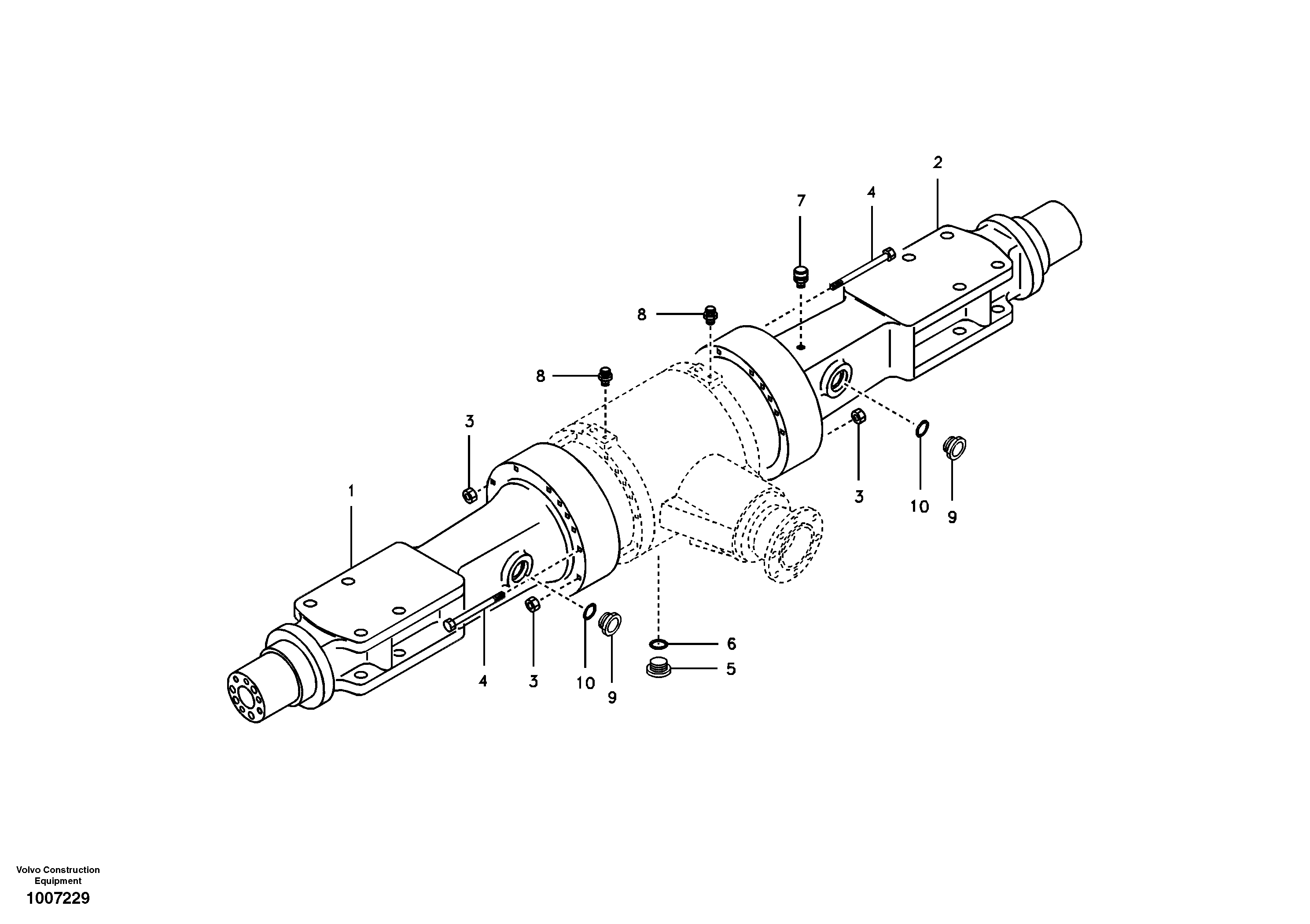 Housing, rear axle — volvo parts diagram