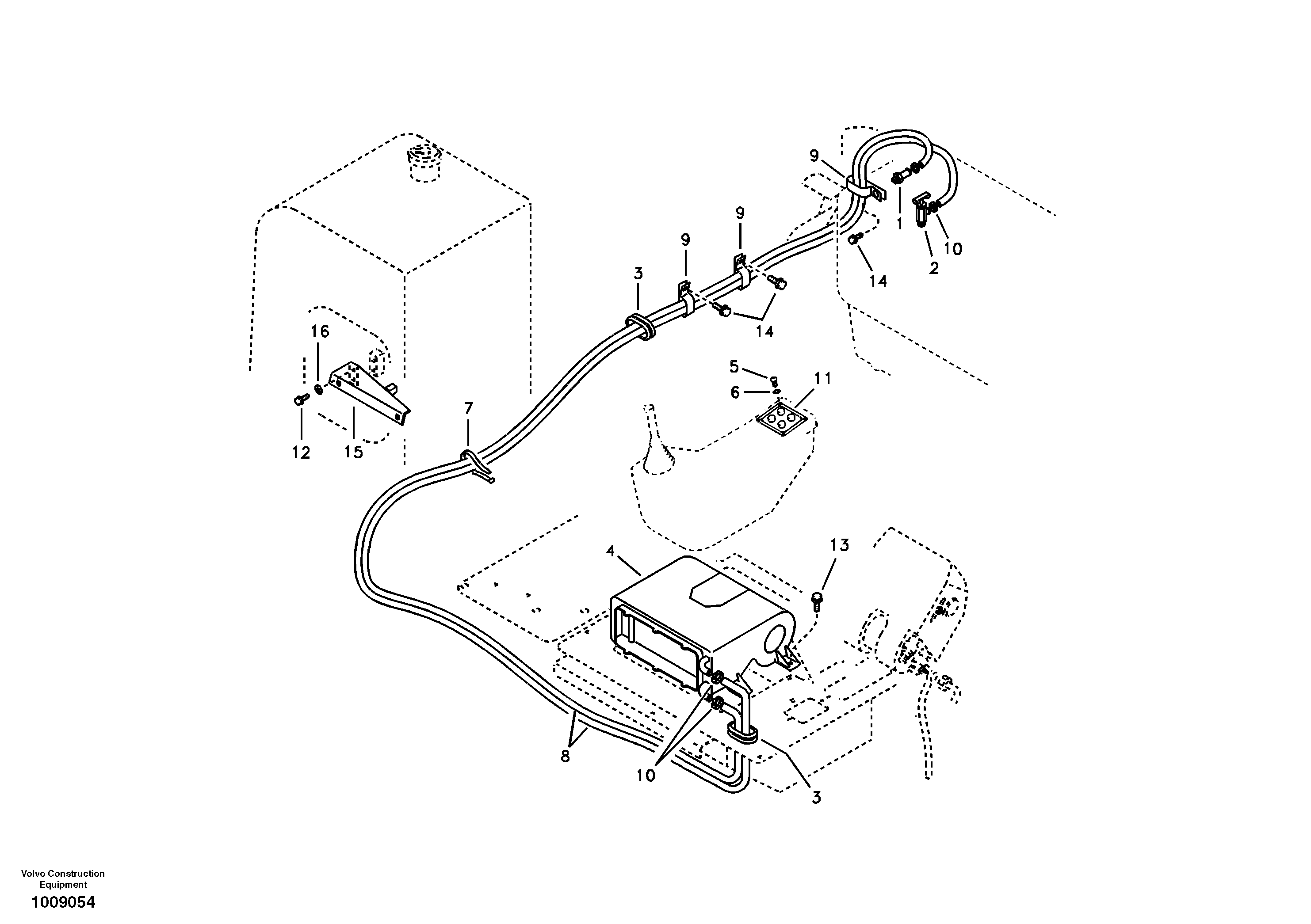 Heating line — volvo parts diagram