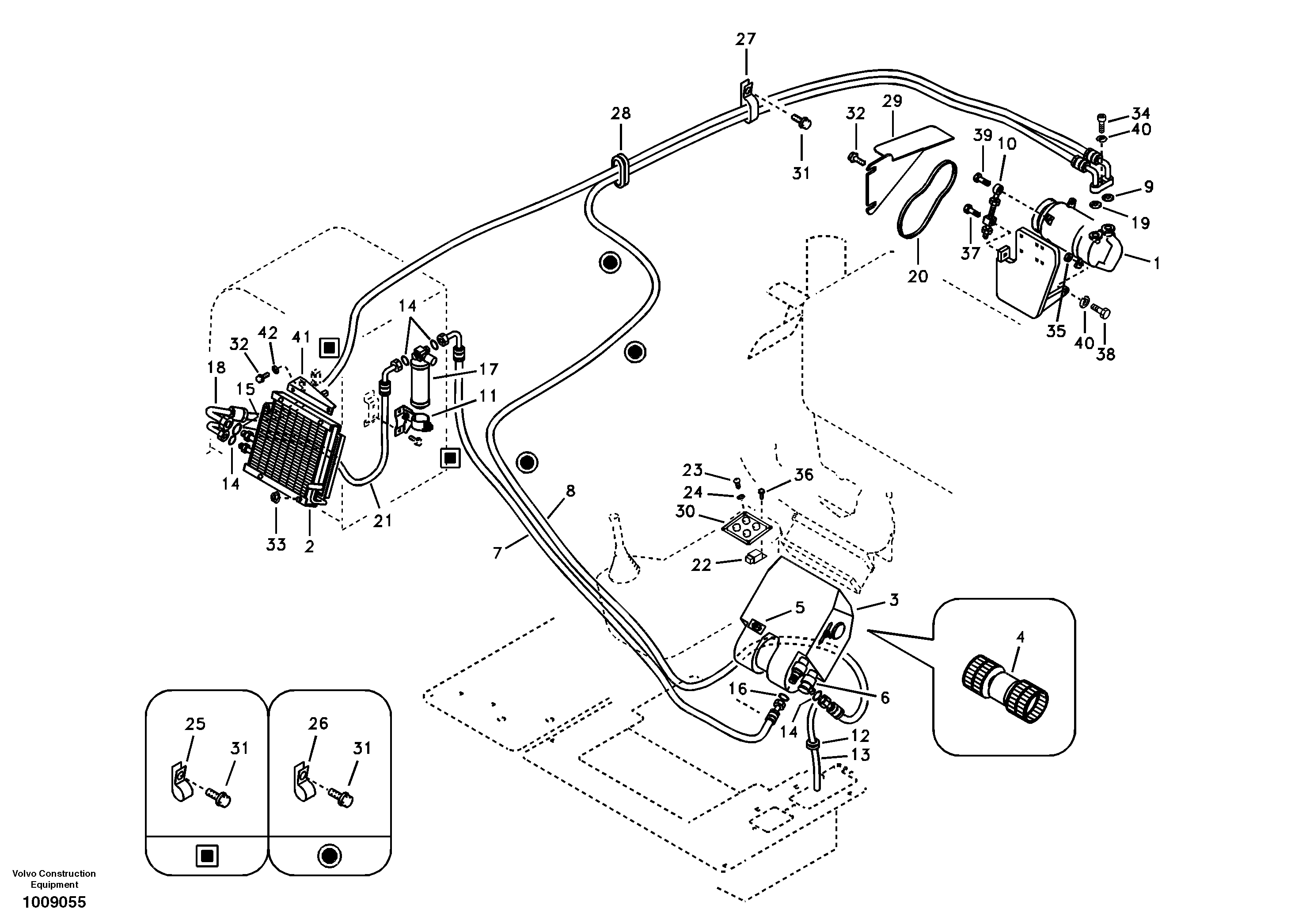 Air conditioning unit line — volvo parts diagram