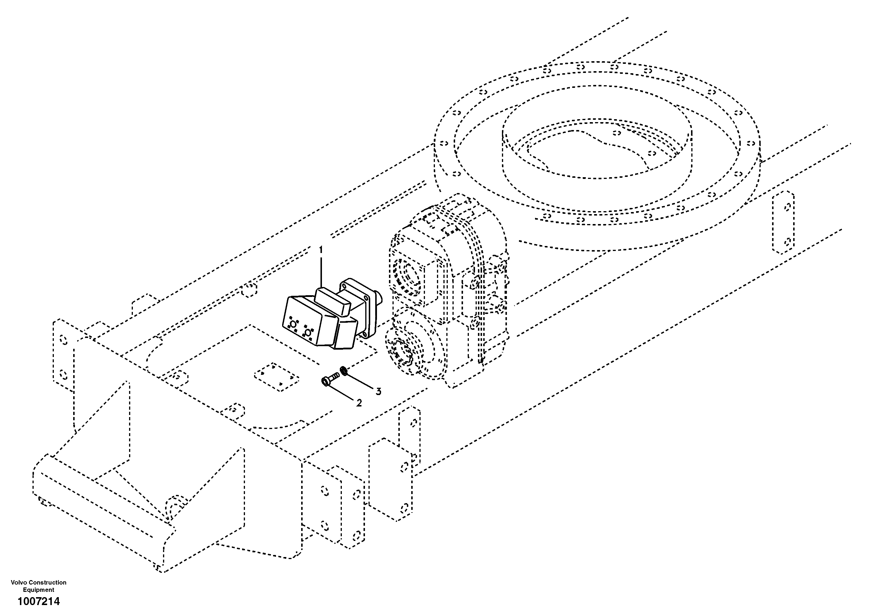 Travel motor with mounting parts — volvo parts diagram