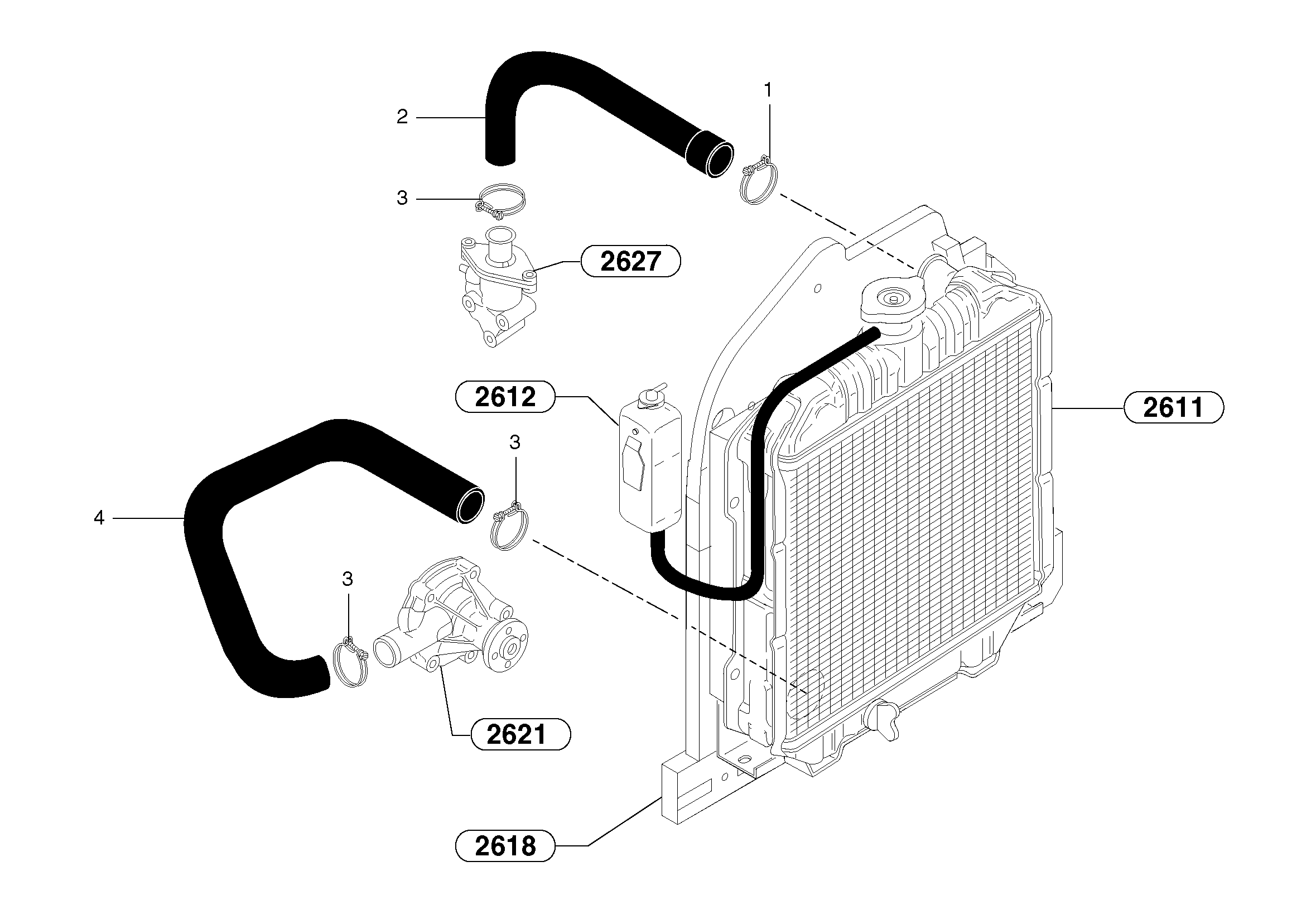 Cooling circuit — volvo parts diagram