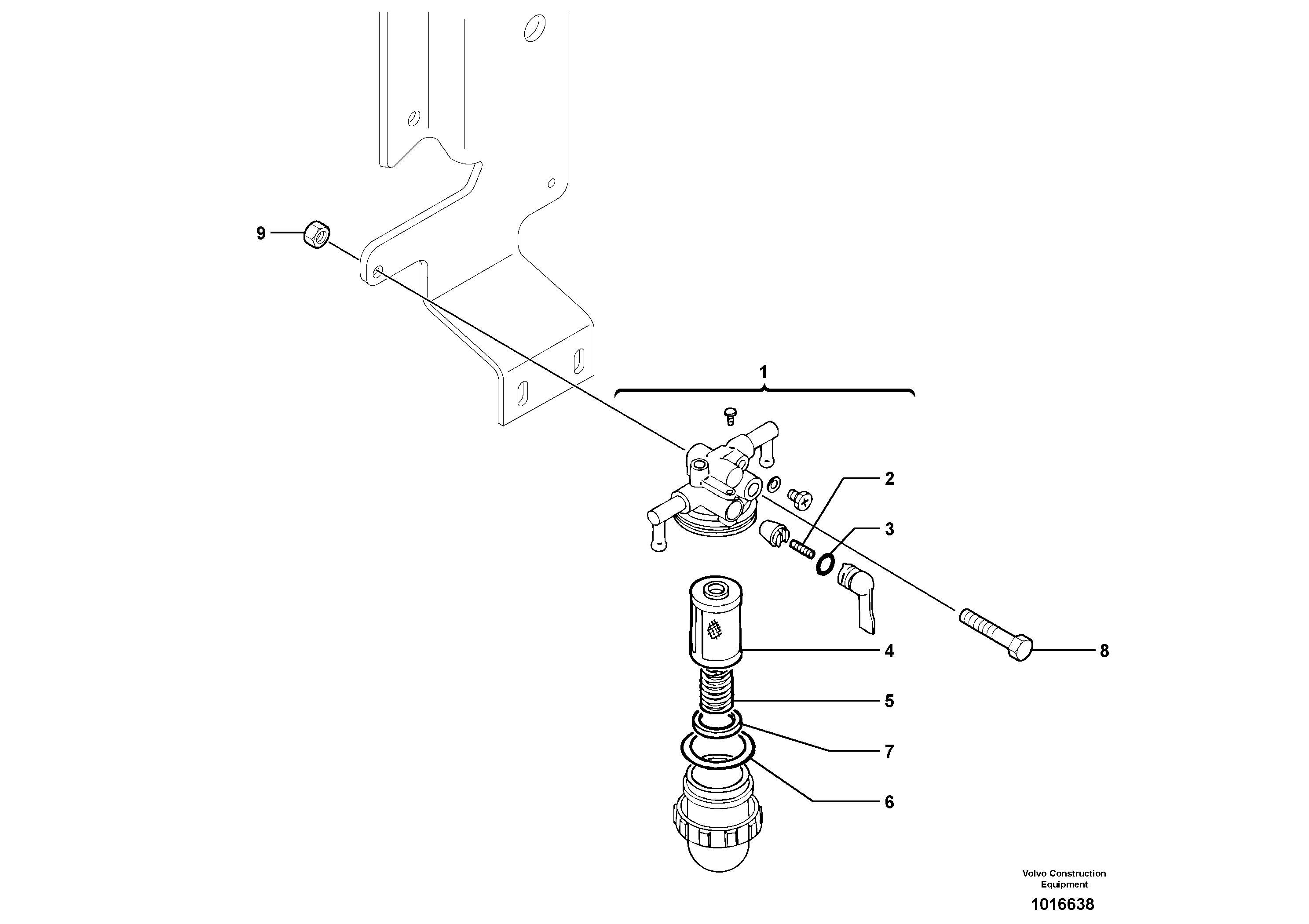 Sediment bowl — volvo parts diagram