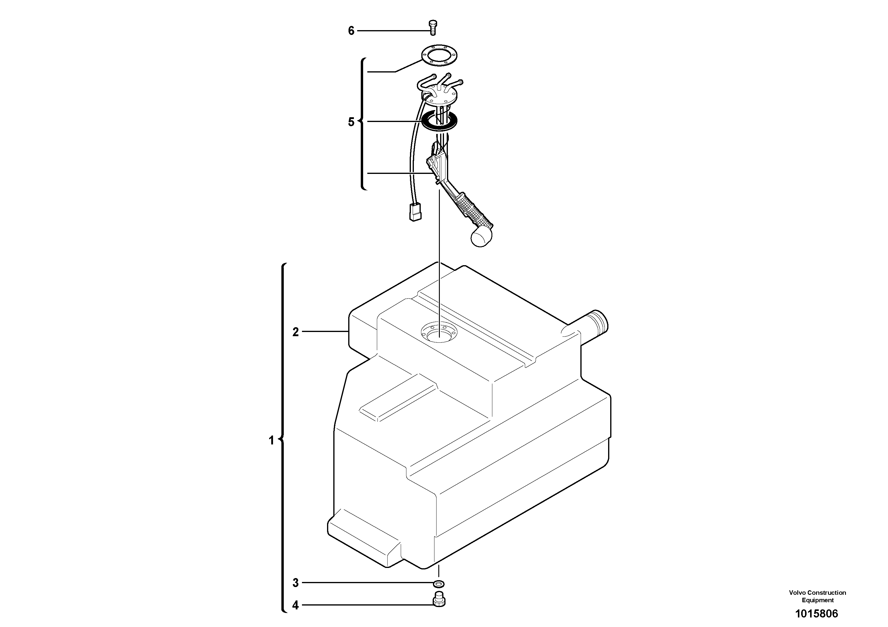 Gas-oil tank — volvo parts diagram