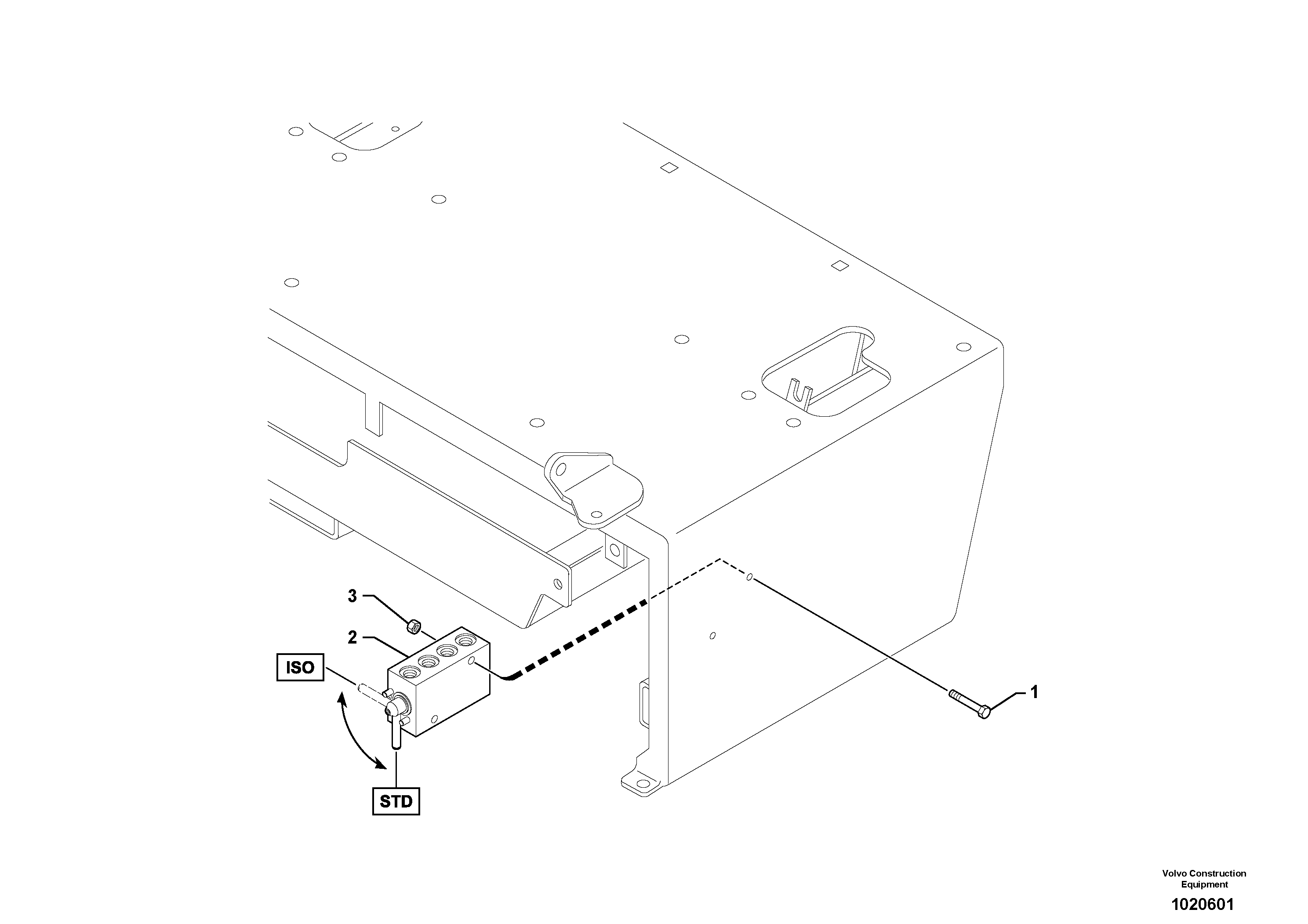 Control selector switch installation  USA — volvo parts diagram