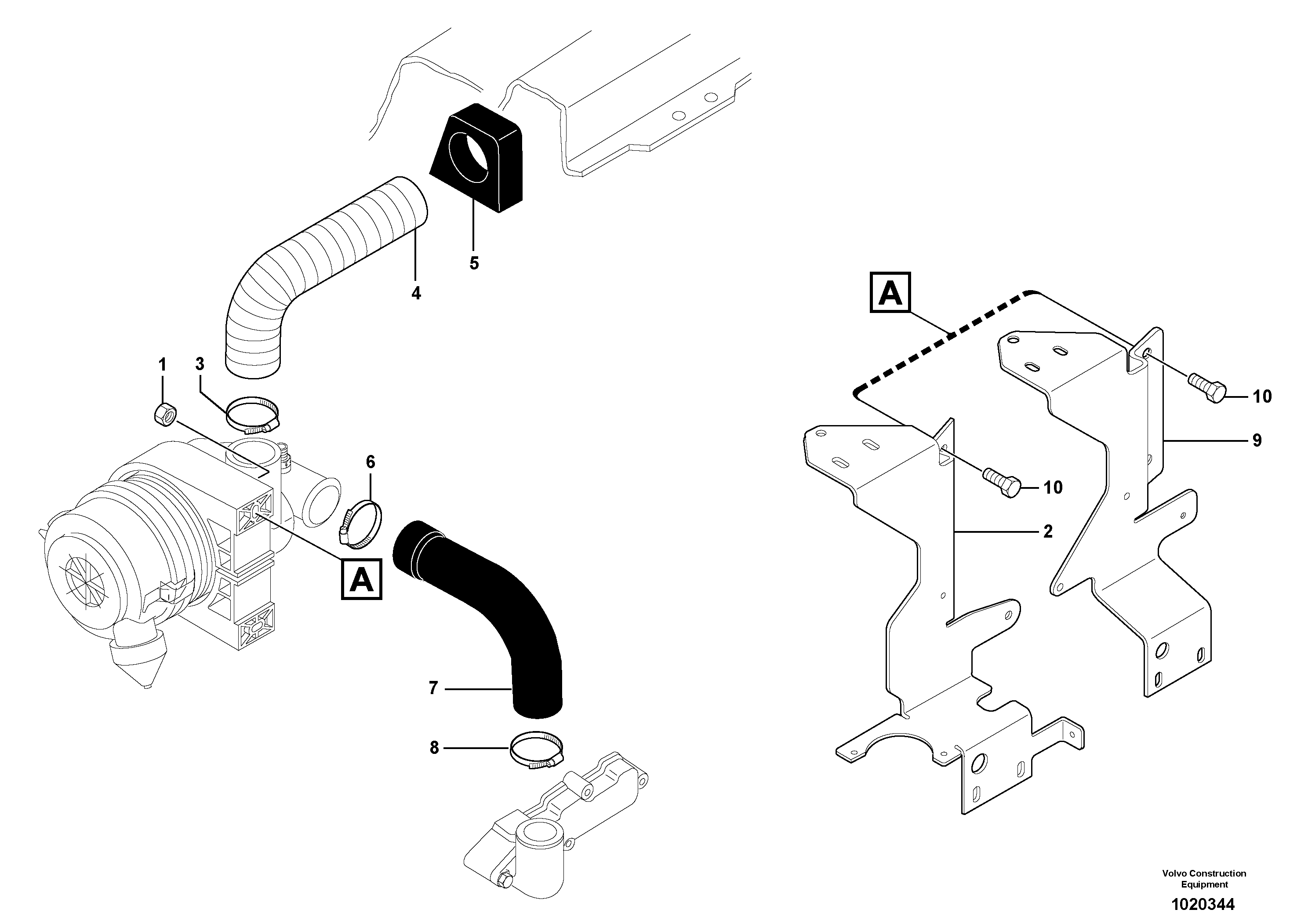 Intake / air filter — volvo parts diagram