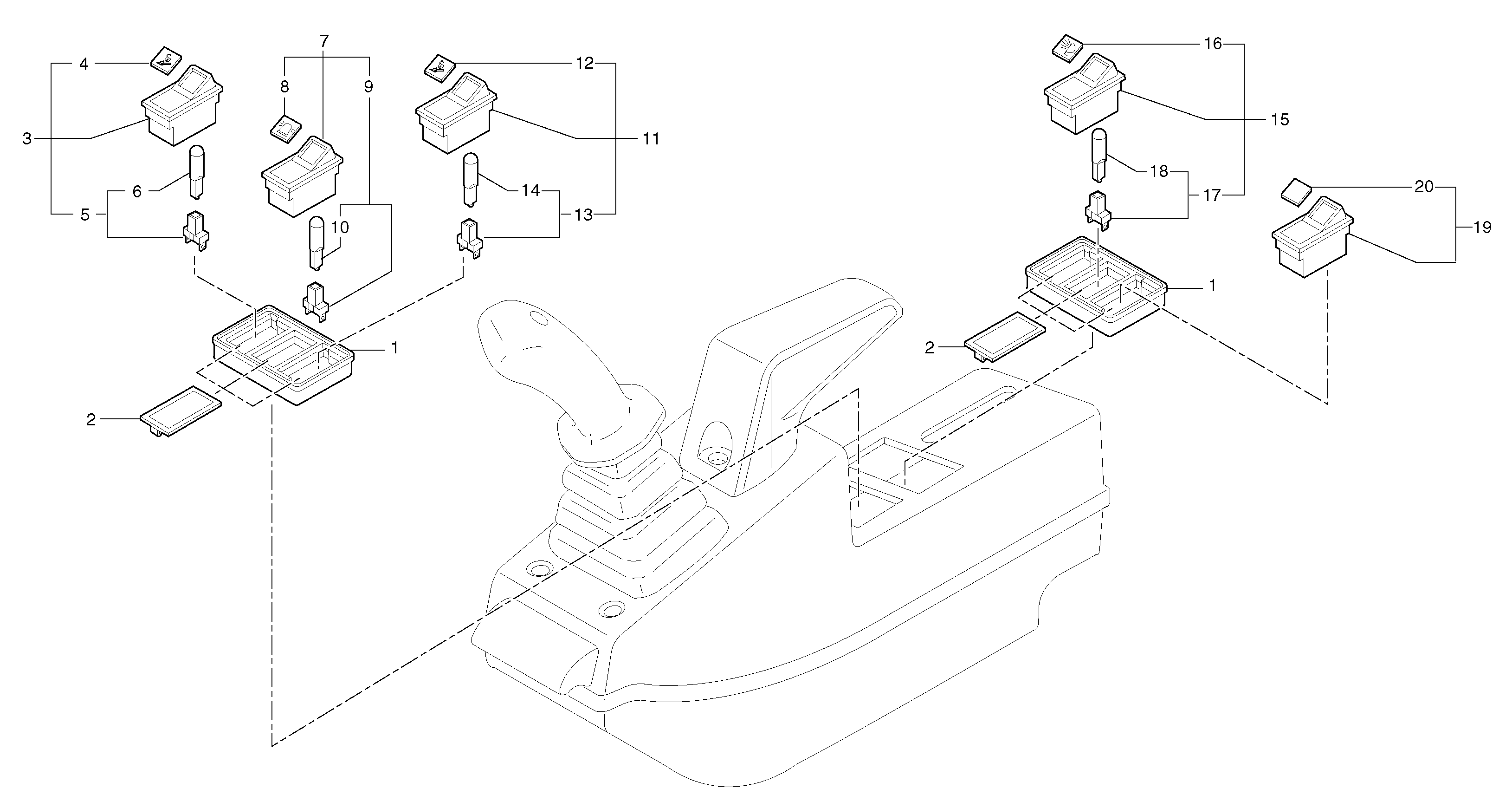Operator's station : instrument panel ( left ) — volvo parts diagram