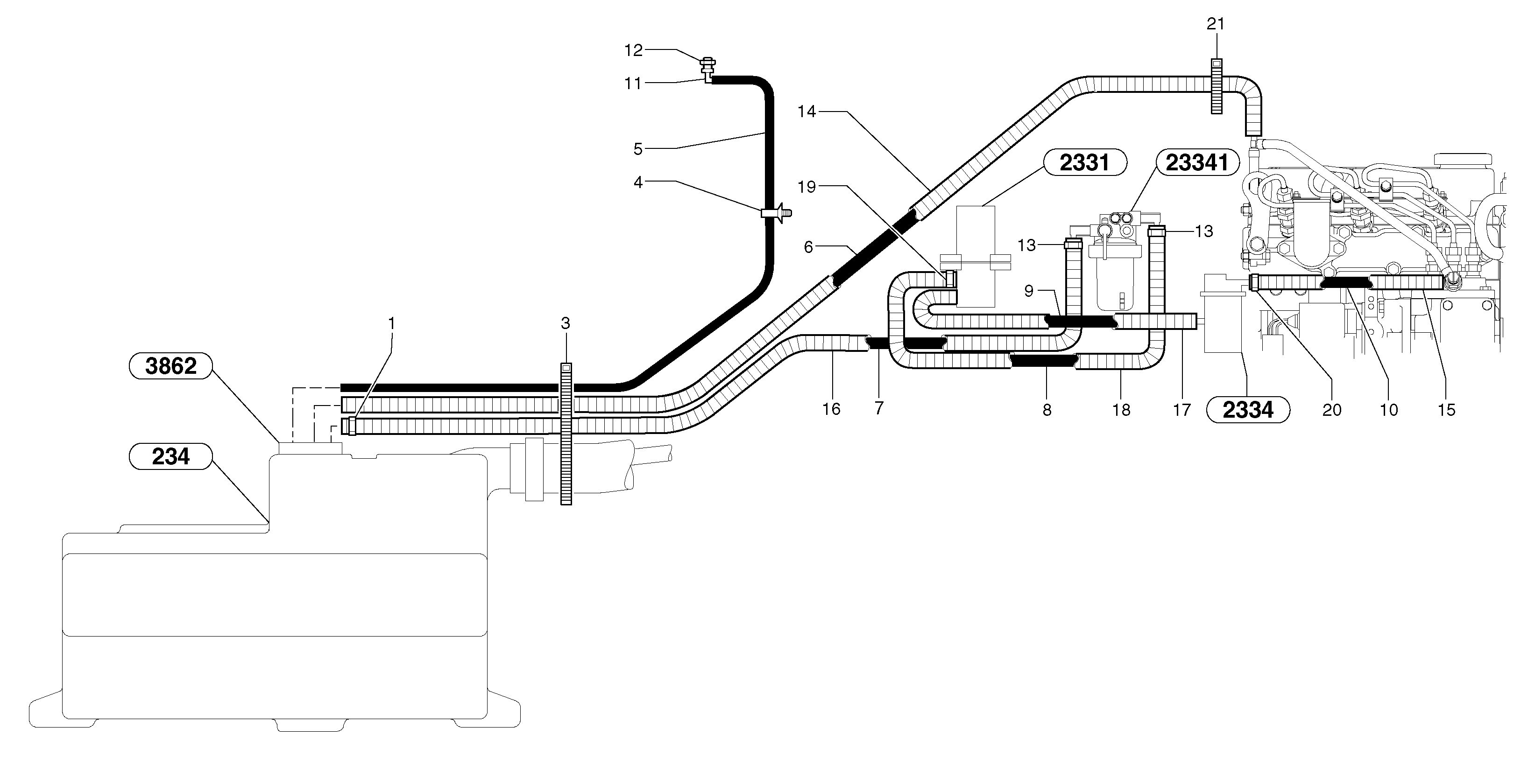 Fuel circuit — volvo parts diagram