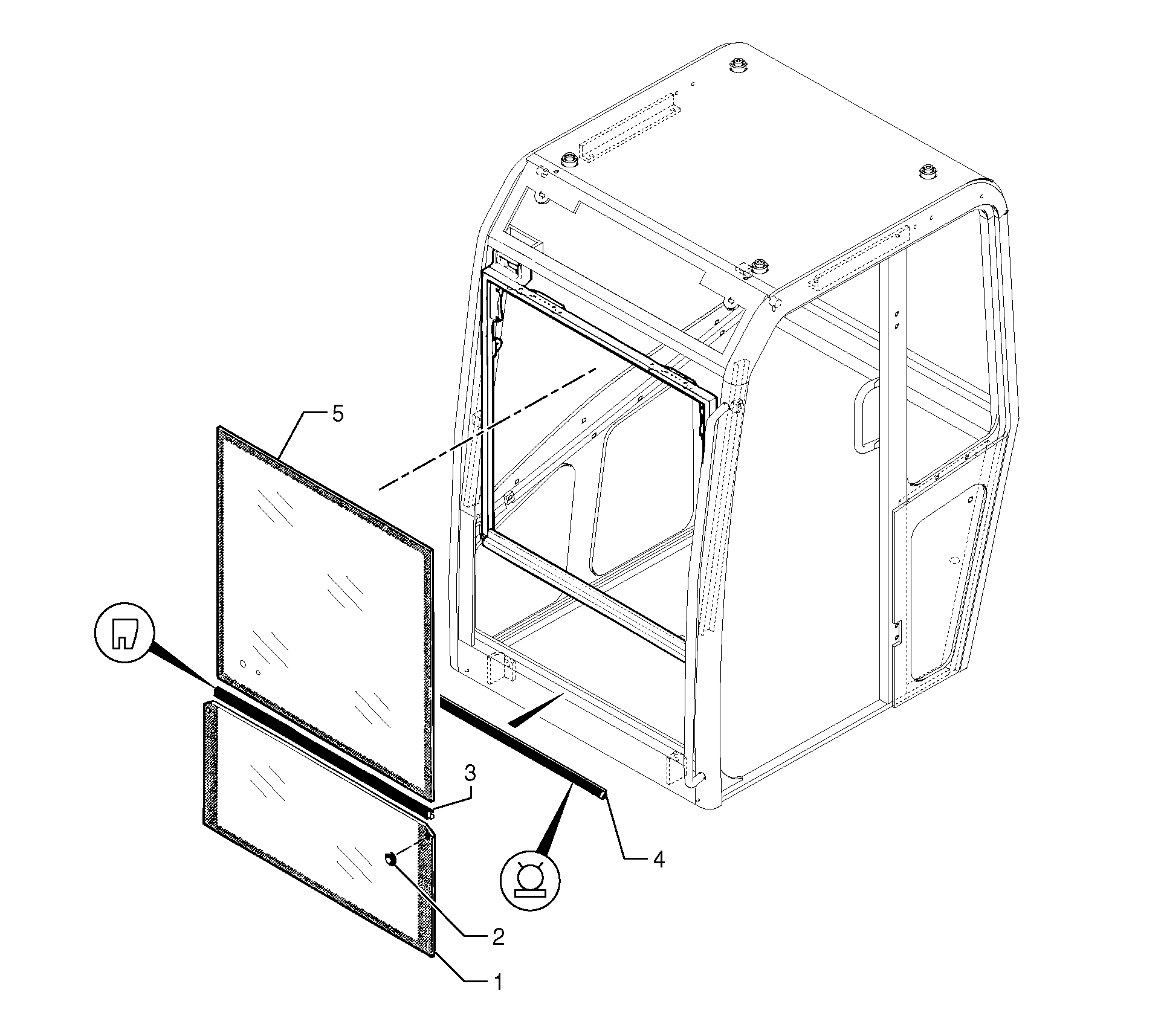 Cab : windshield — volvo parts diagram