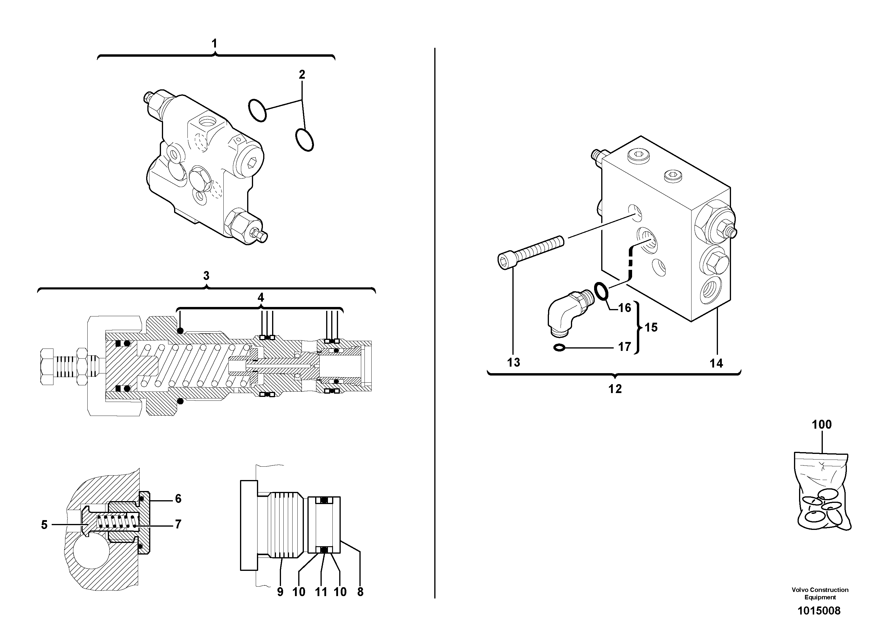 Balancing valve ( slewing ) — volvo parts diagram