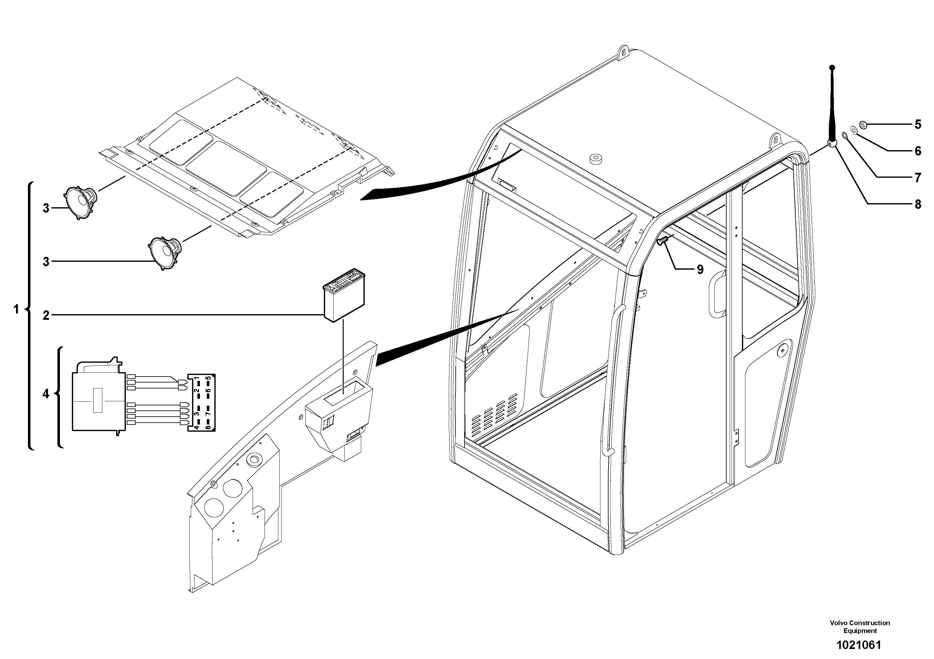 Radio kit — volvo parts diagram