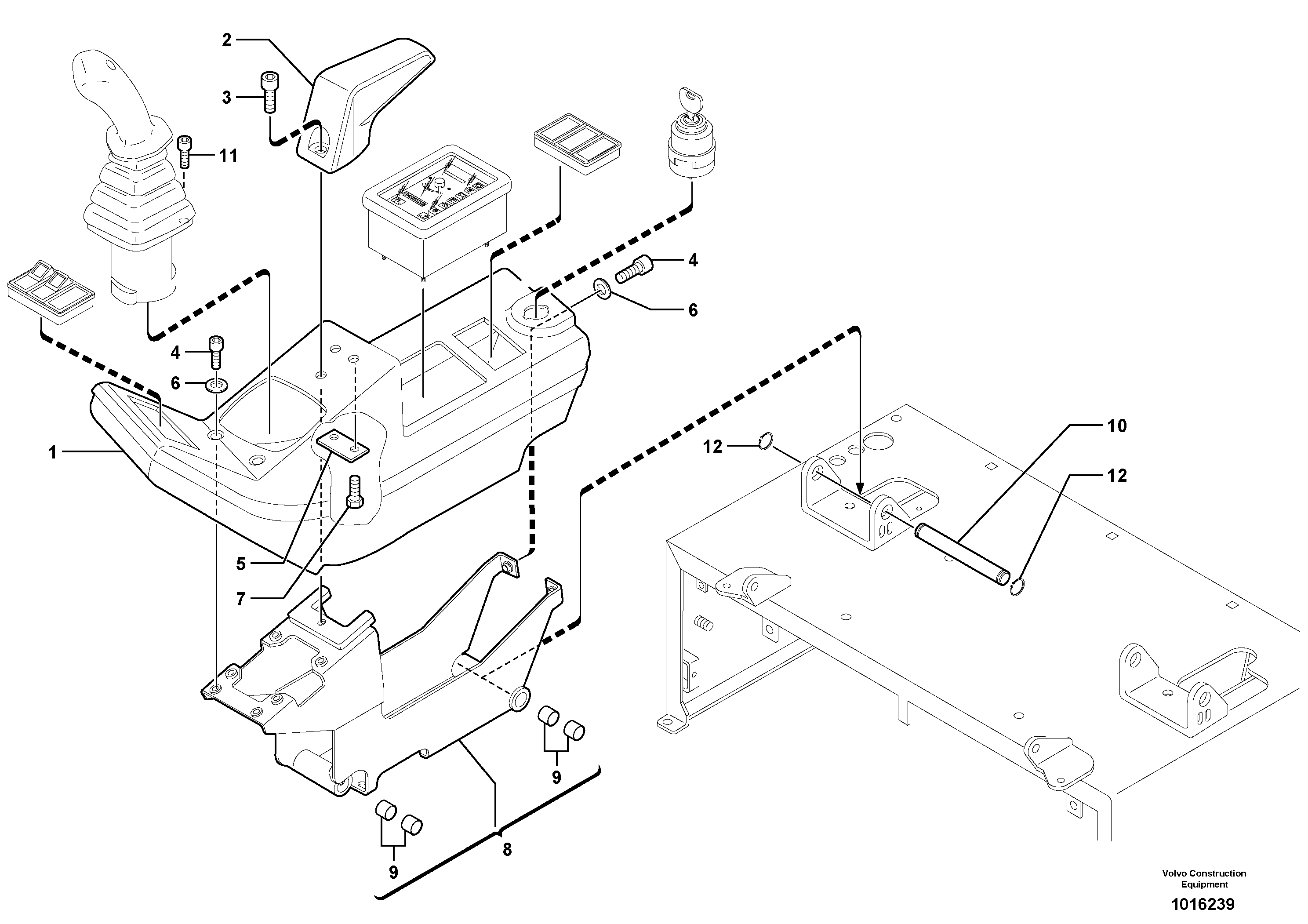 Operator's station : instrument panel ( right ) — volvo parts diagram