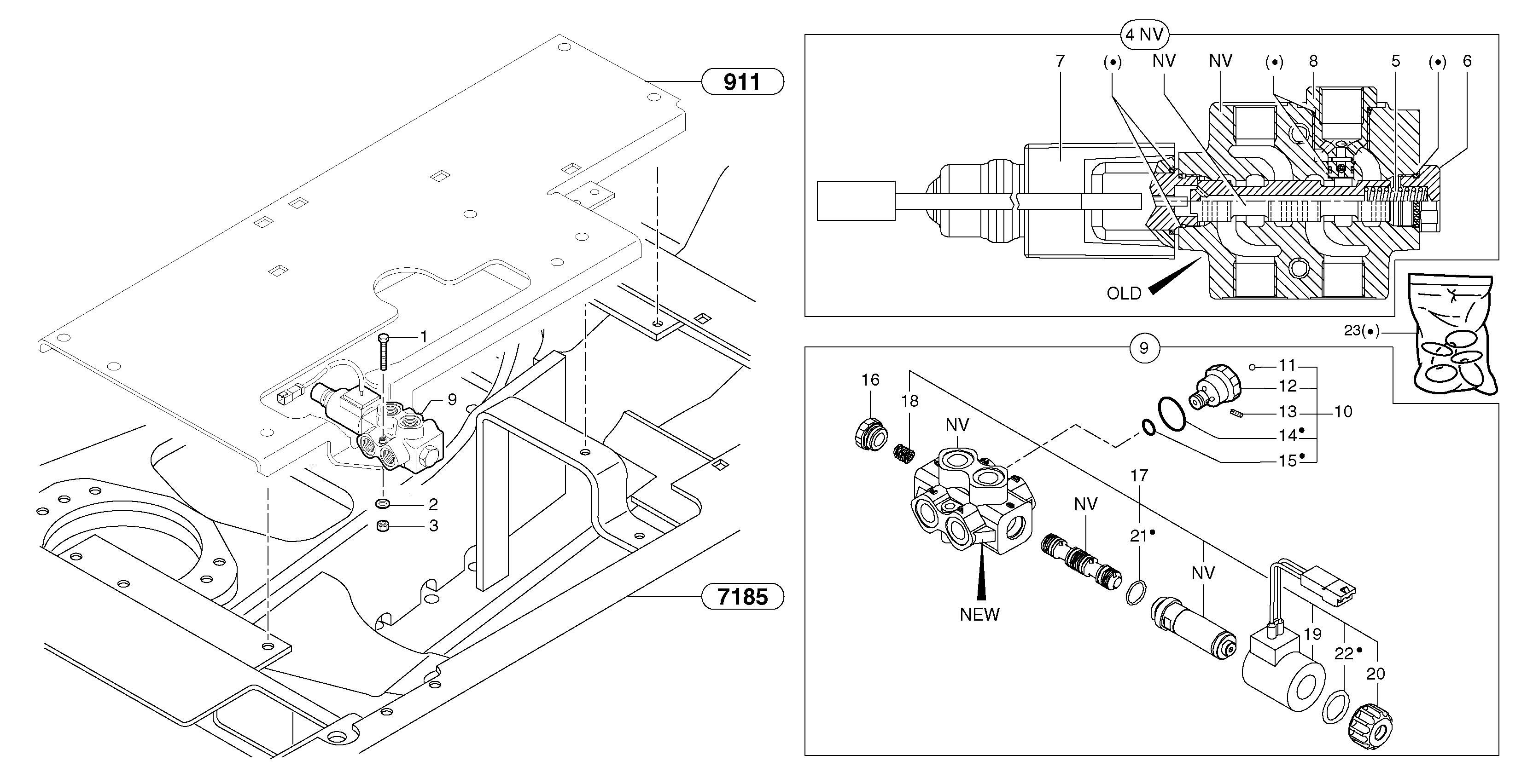 Slewing-offset selector switch — volvo parts diagram