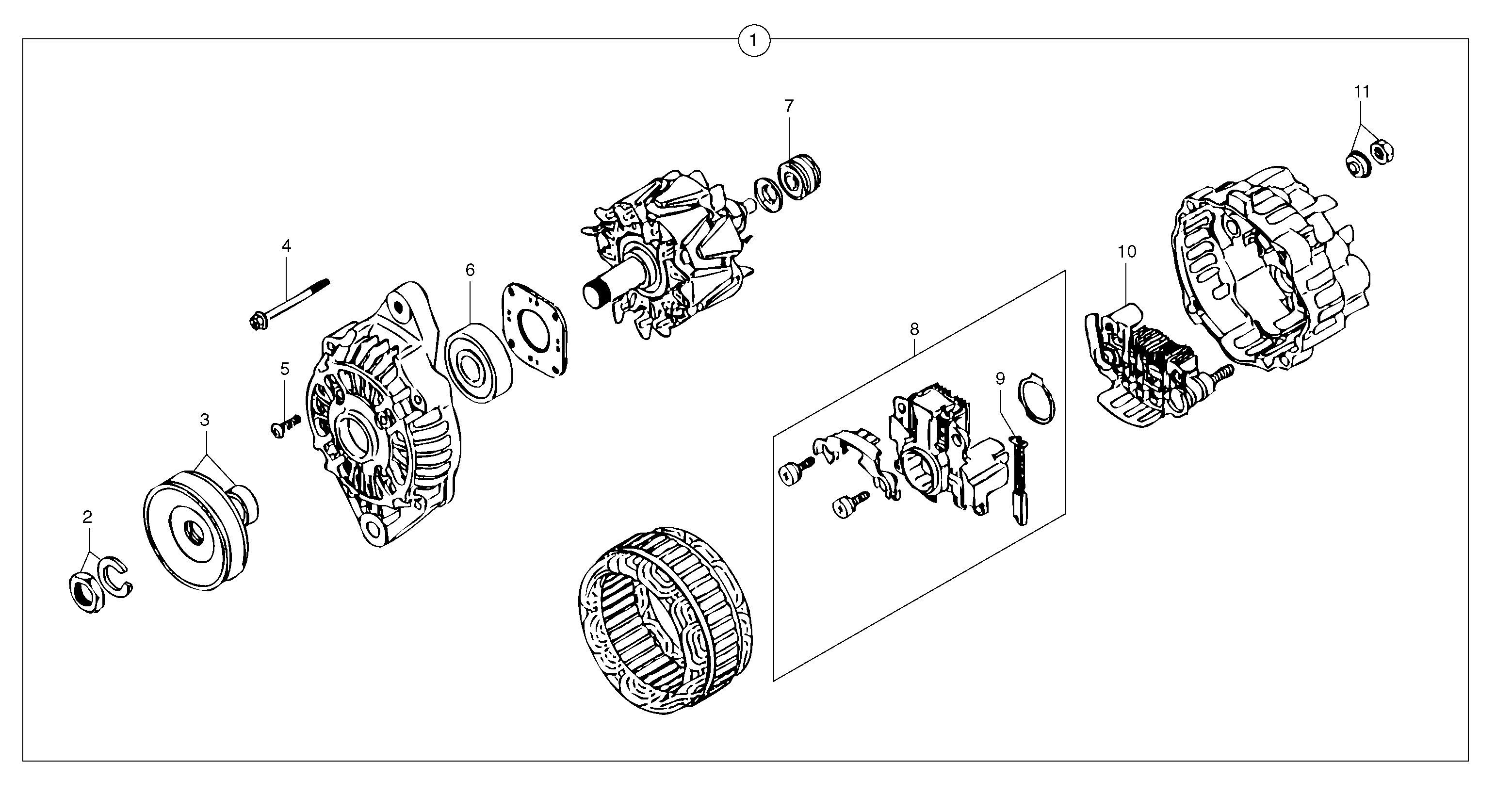 Alternator  12V - 50A — volvo parts diagram