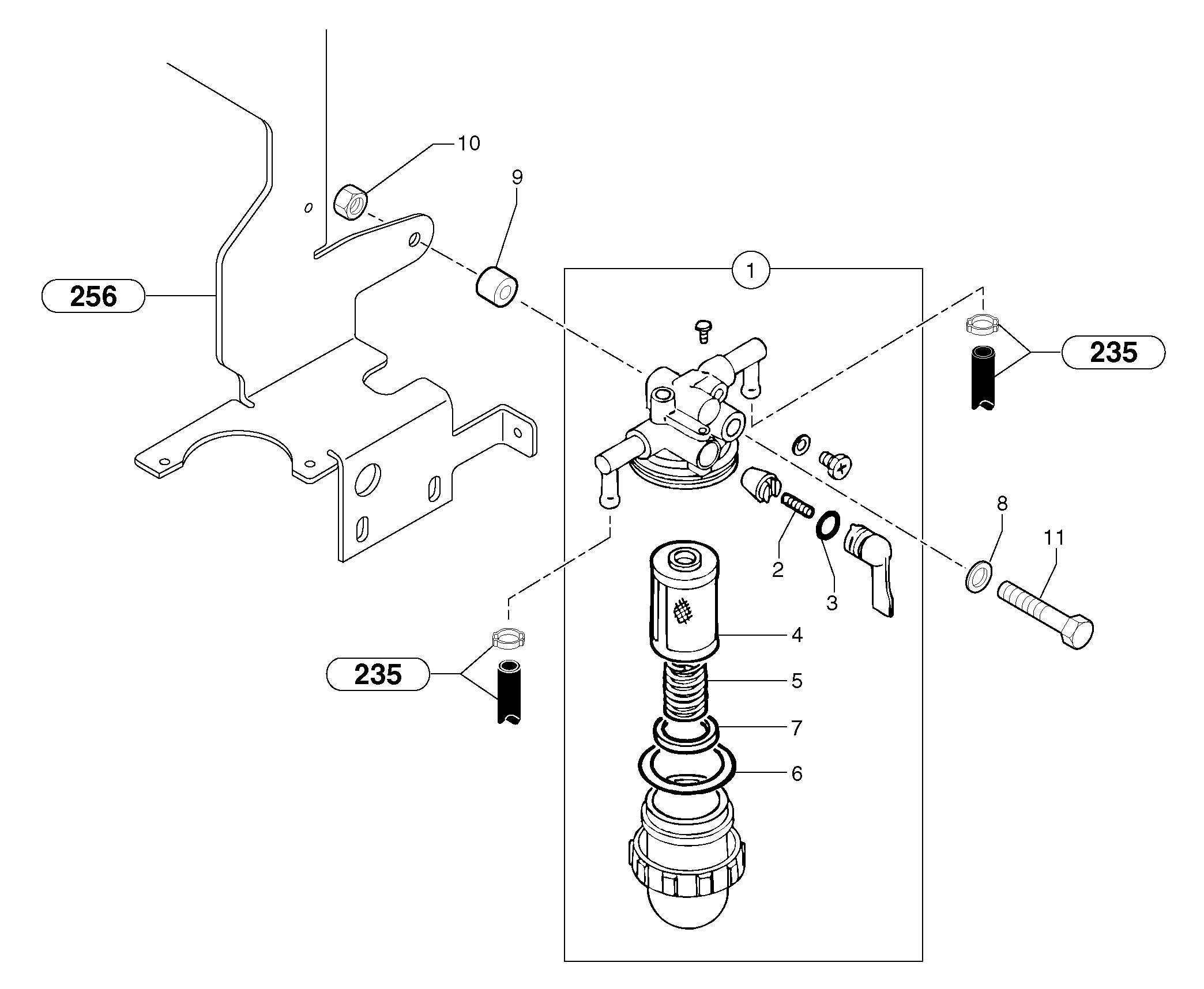Sediment bowl — volvo parts diagram