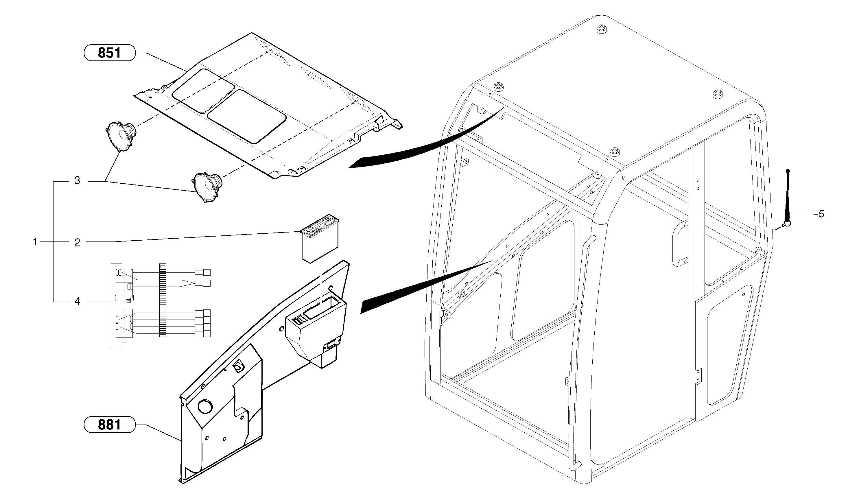 Radio kit — volvo parts diagram