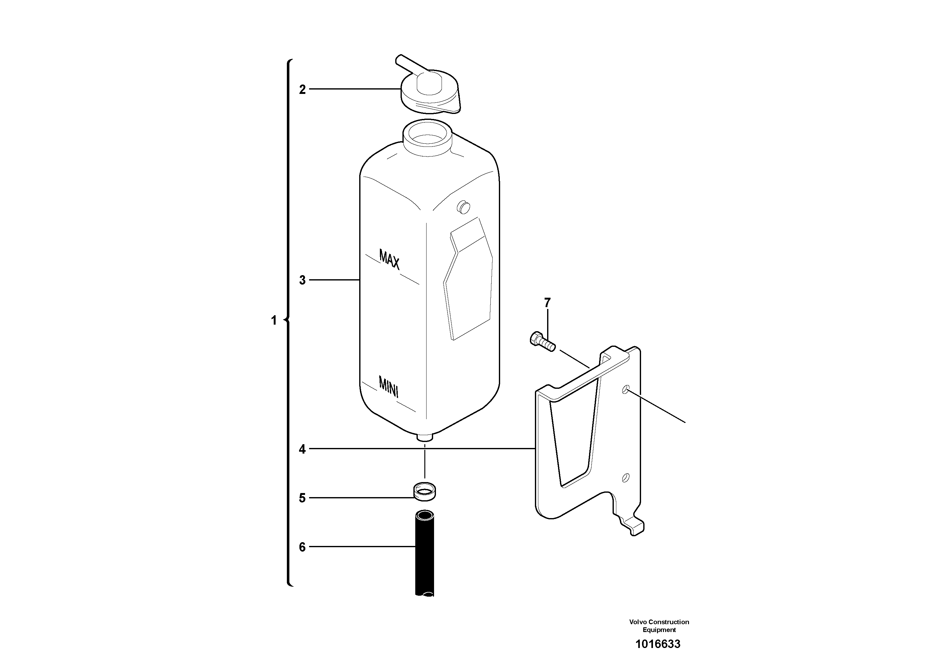Expansion tank — volvo parts diagram