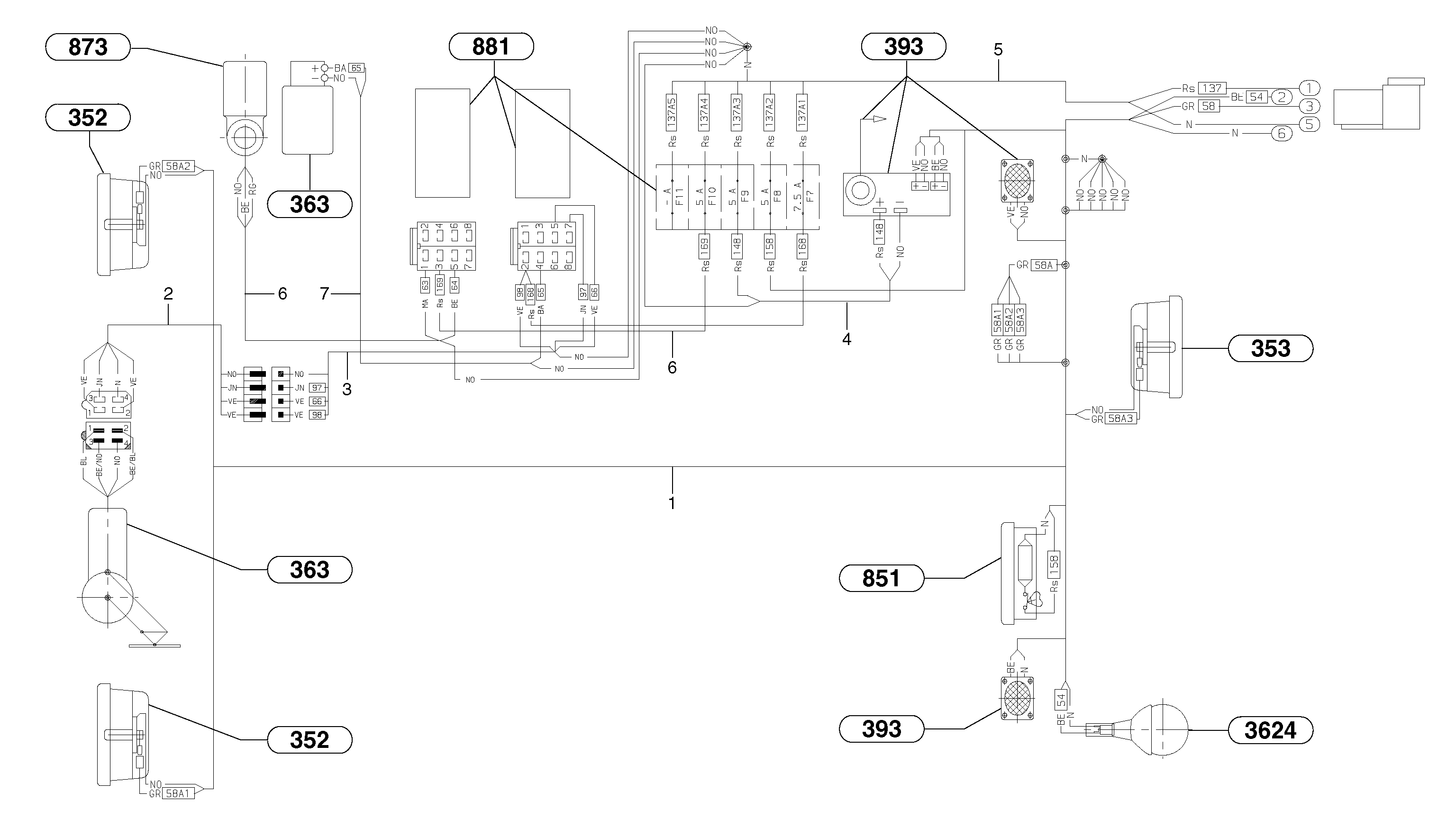 Electrical system / cab — volvo parts diagram