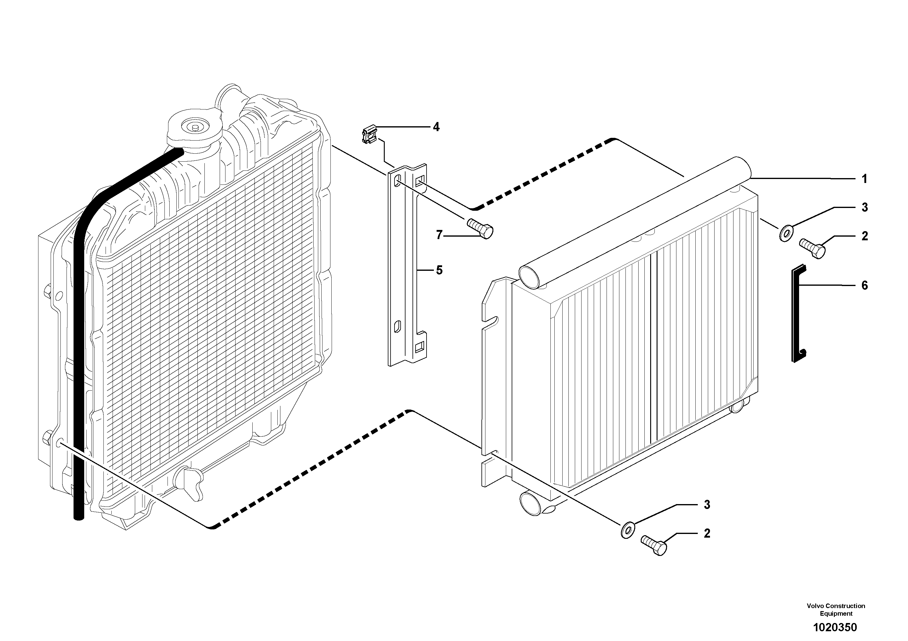 Oil cooler — volvo parts diagram