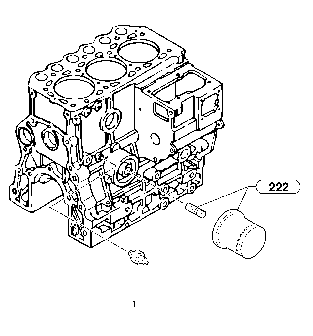 Oil pressure switch — volvo parts diagram