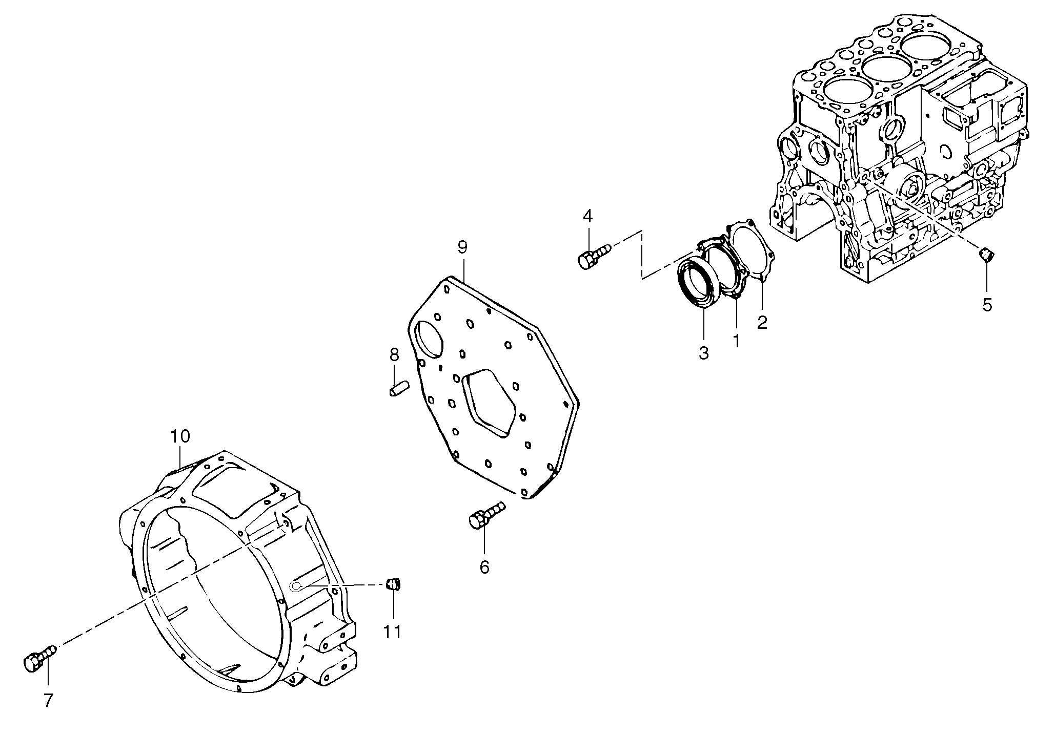 Flywheel housing — volvo parts diagram