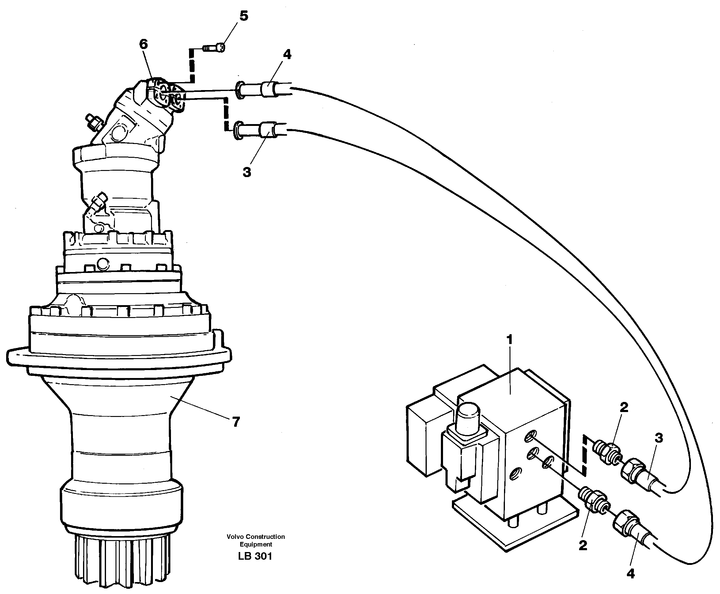 Boom swing system — volvo parts diagram