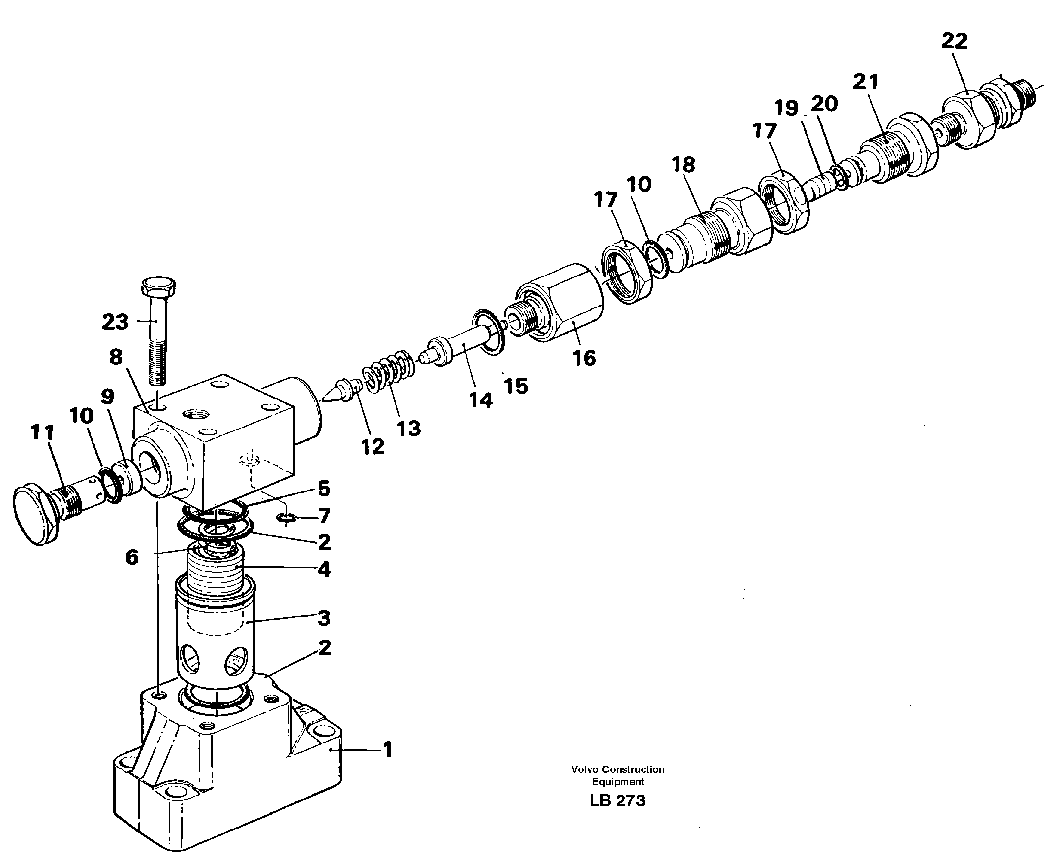 Pressure limiting valve, slewing — volvo parts diagram