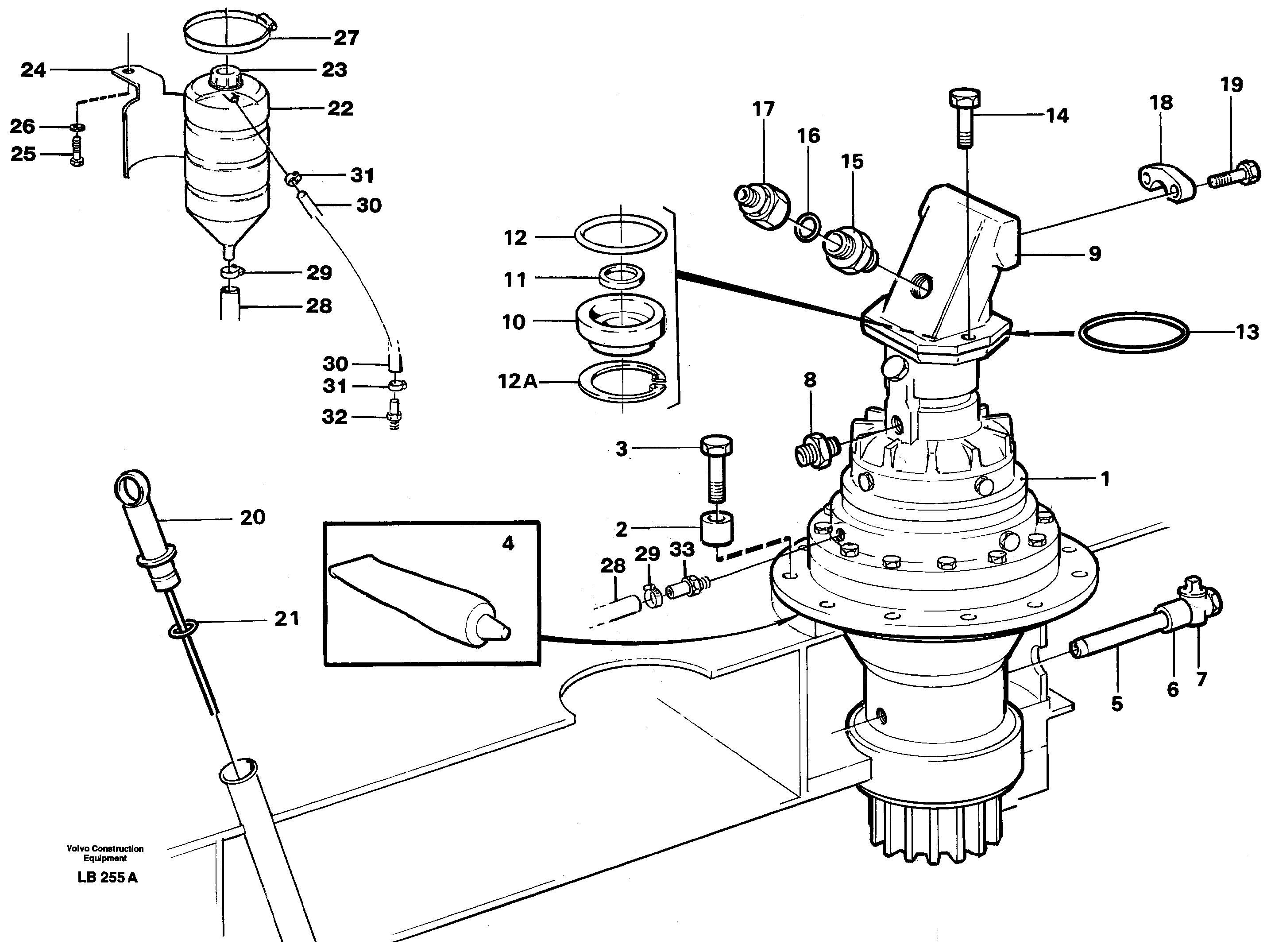 Superstructure with slew transmission — volvo parts diagram