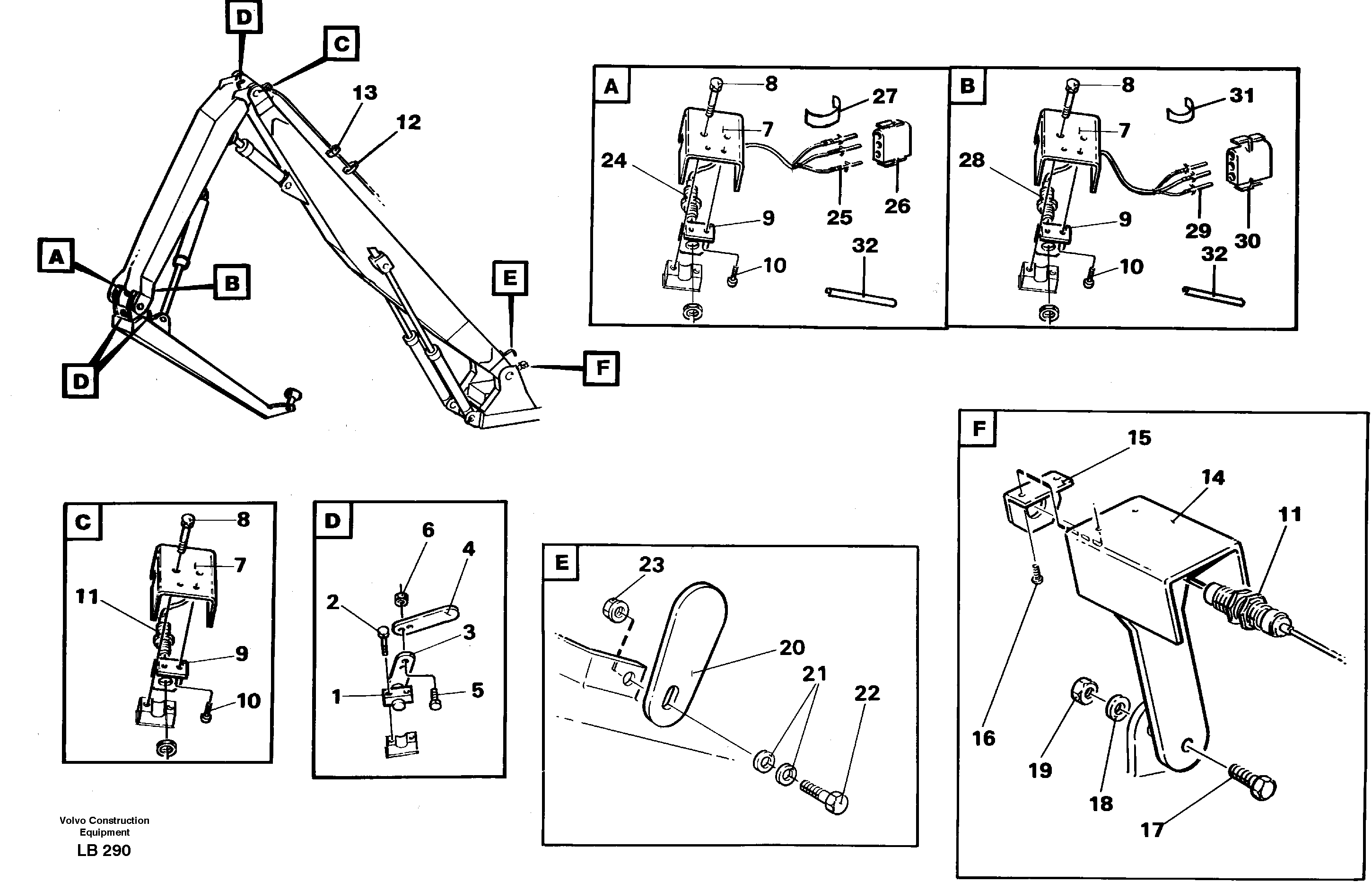 Electric installation on handling equipment, 3 pcs.  14264164 — volvo parts diagram