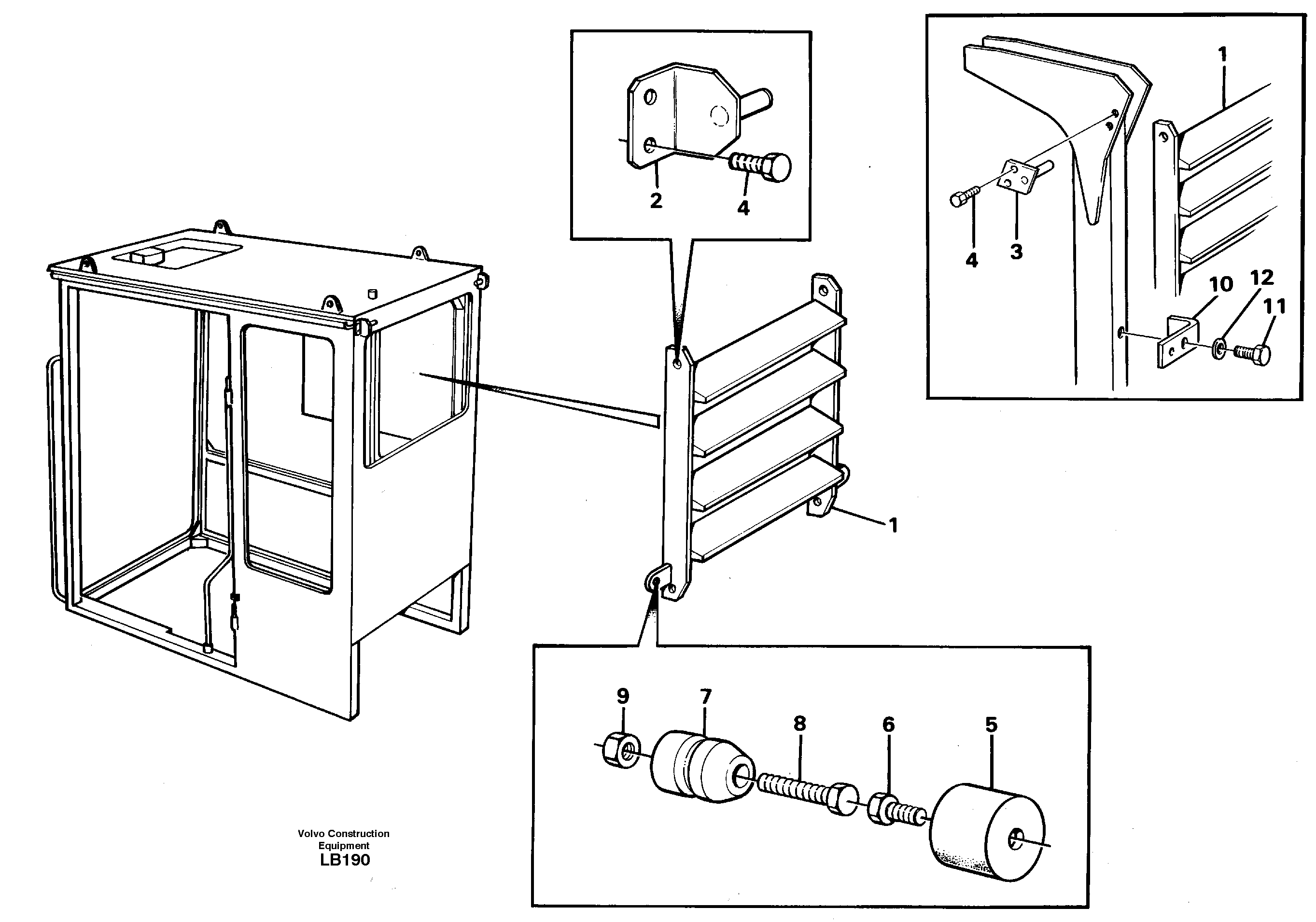 Blind rear window, blind cab-protection  14250379, 14263986 — volvo parts diagram