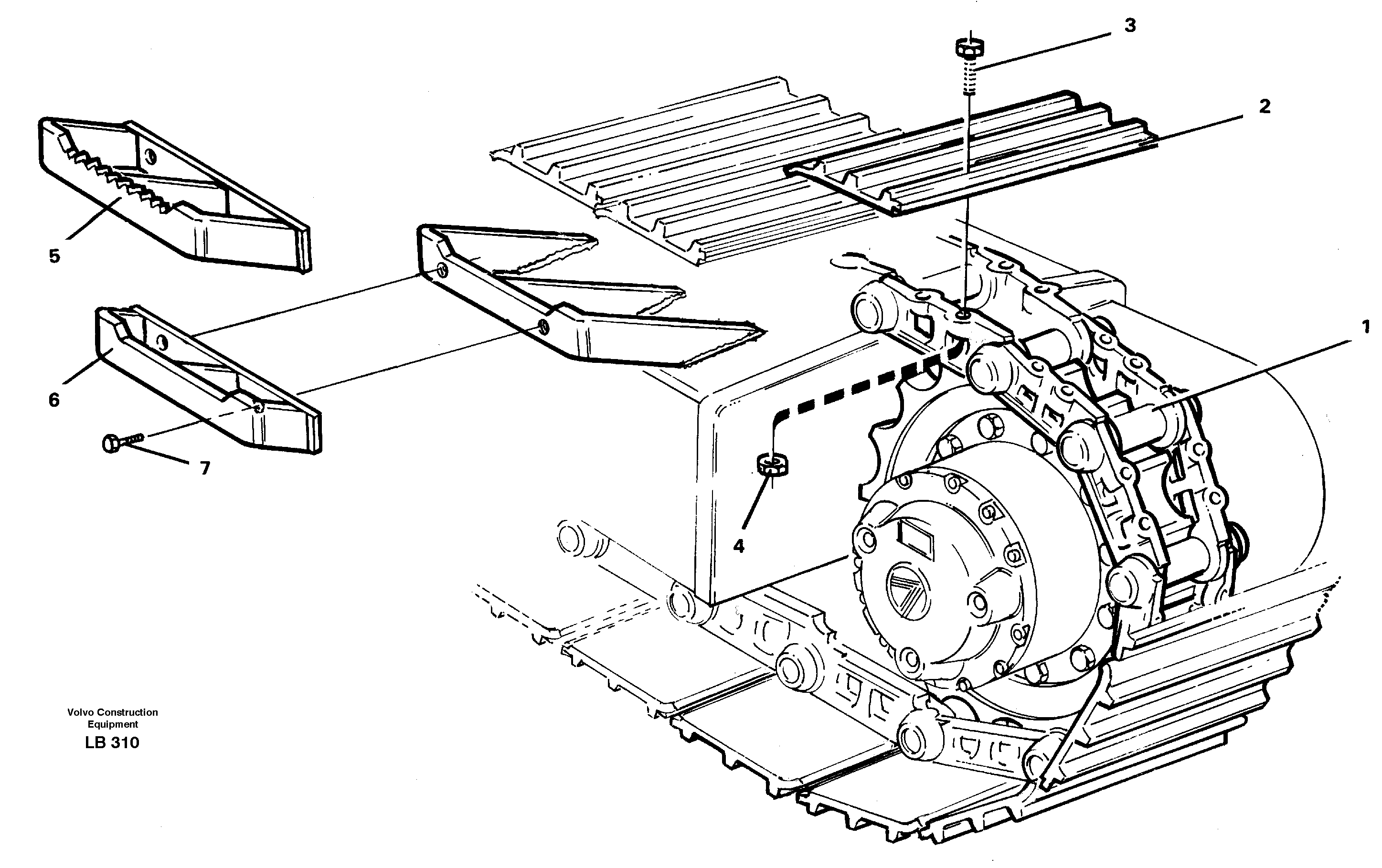 Crawler track  14268333, 900mm — volvo parts diagram