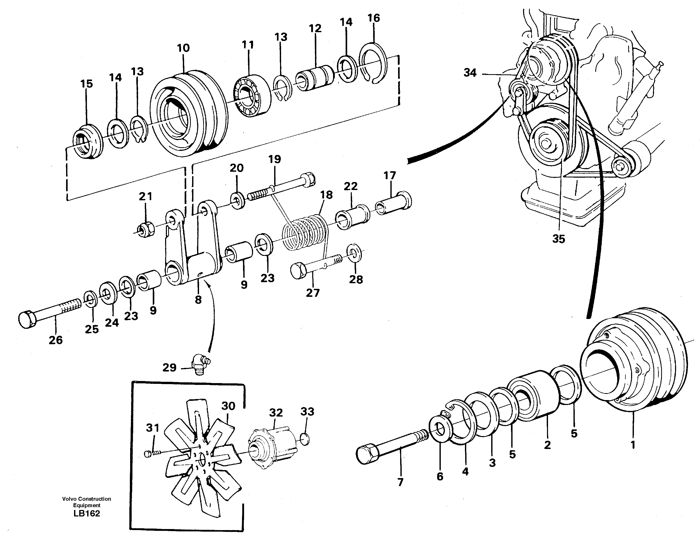 Belt transmission — volvo parts diagram
