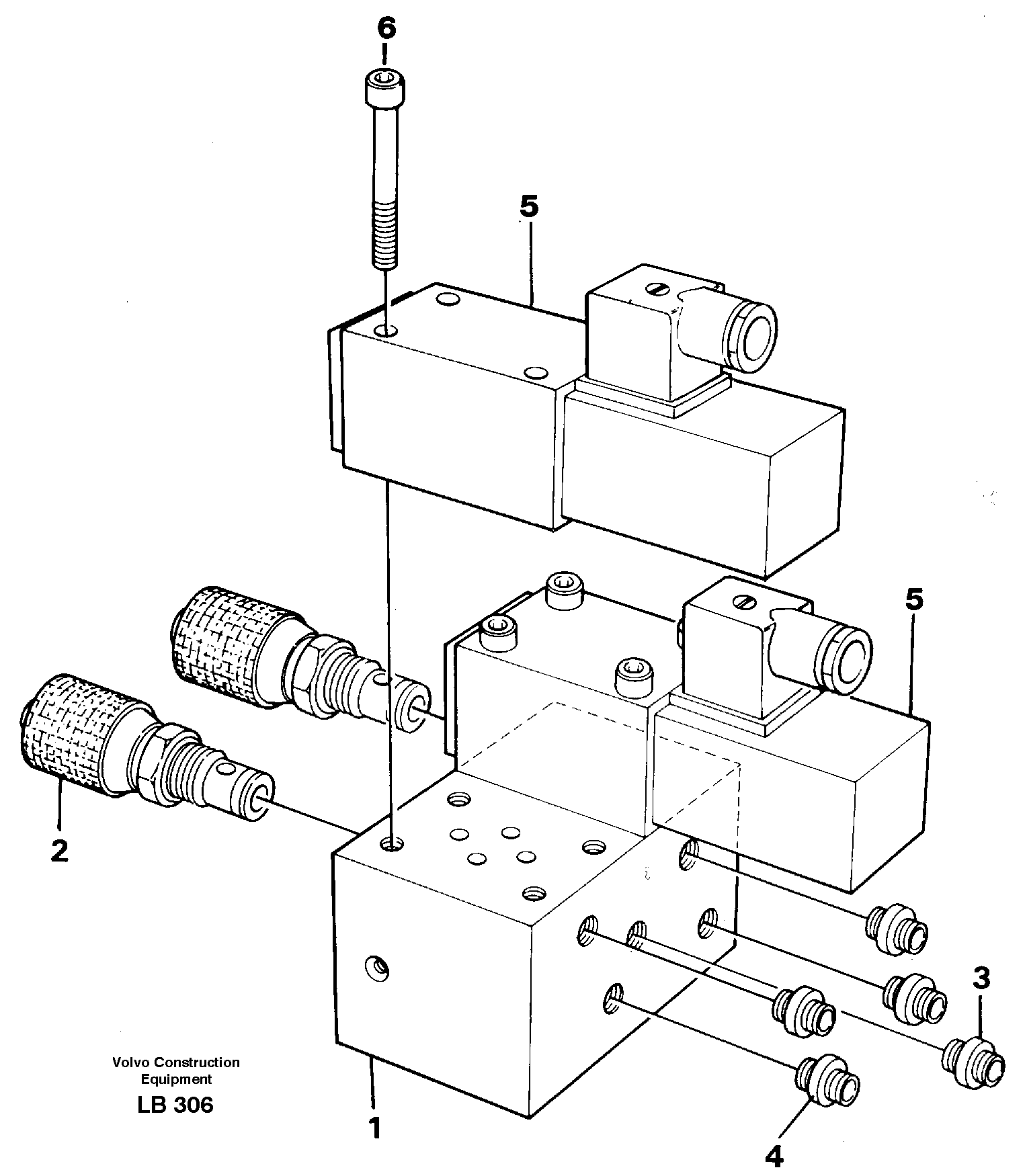 Control block for end position damp — volvo parts diagram