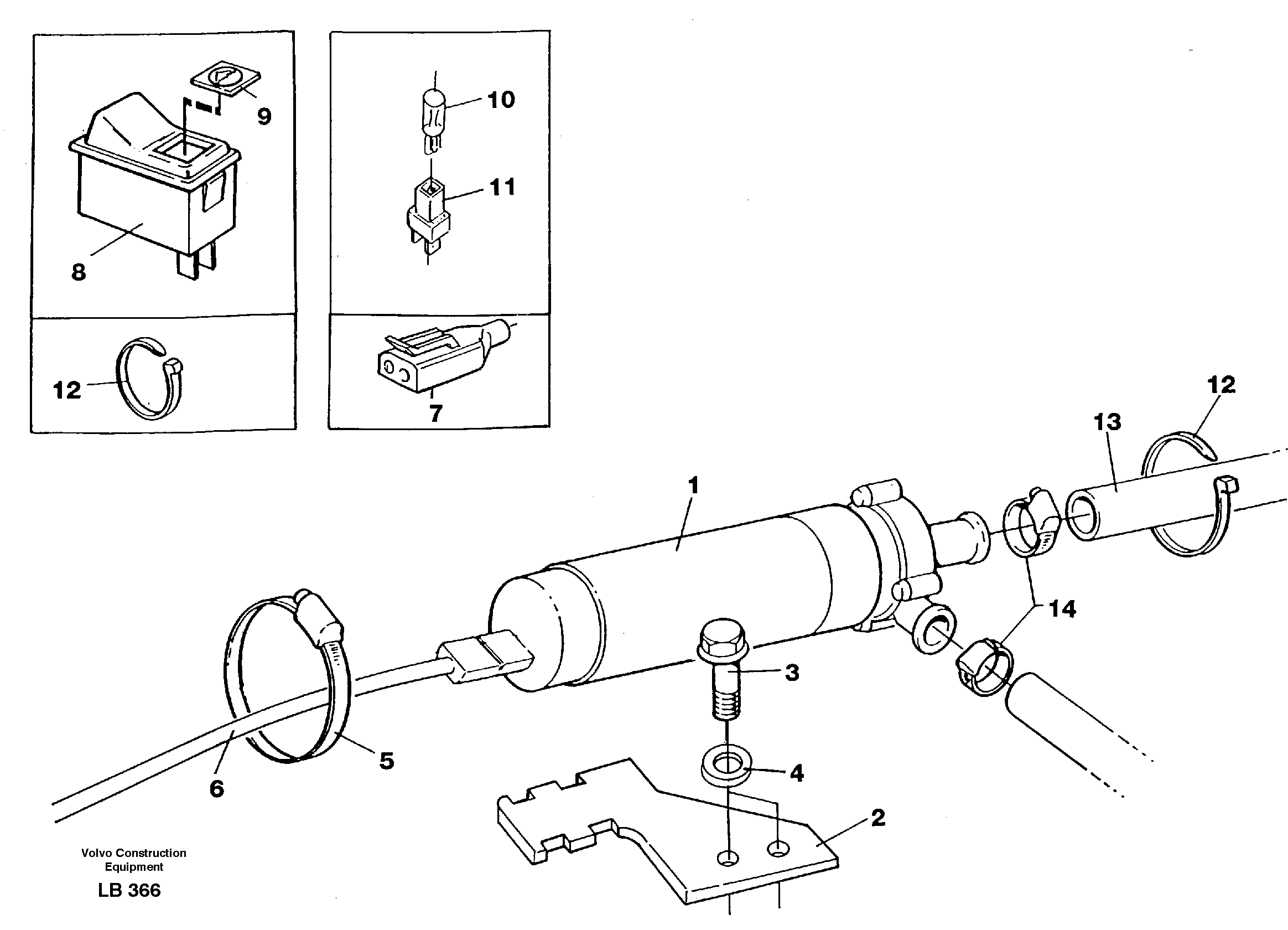 Cirkulation pump — volvo parts diagram