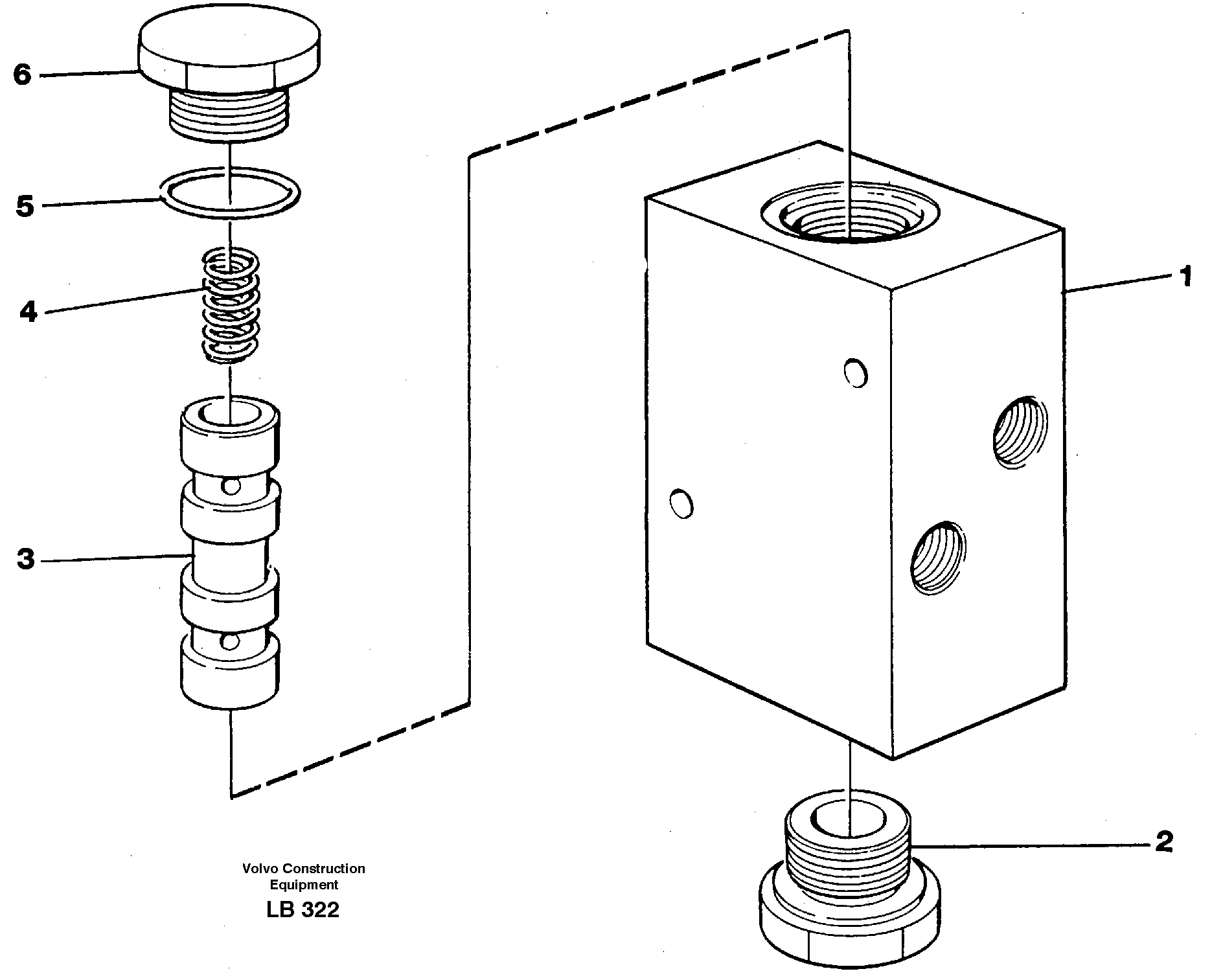 Valve, travel brake — volvo parts diagram