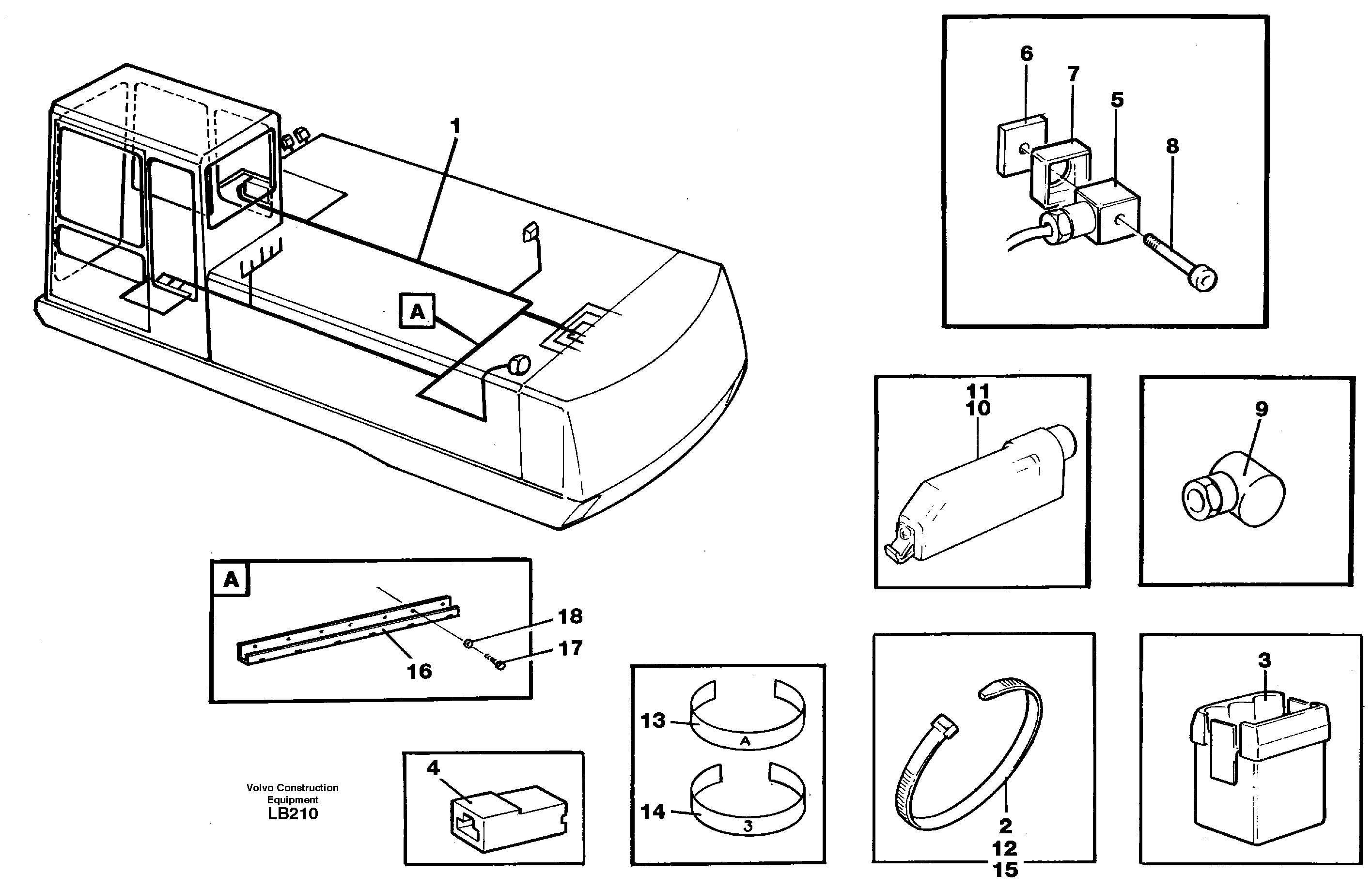 Cable harness, upper section — volvo parts diagram