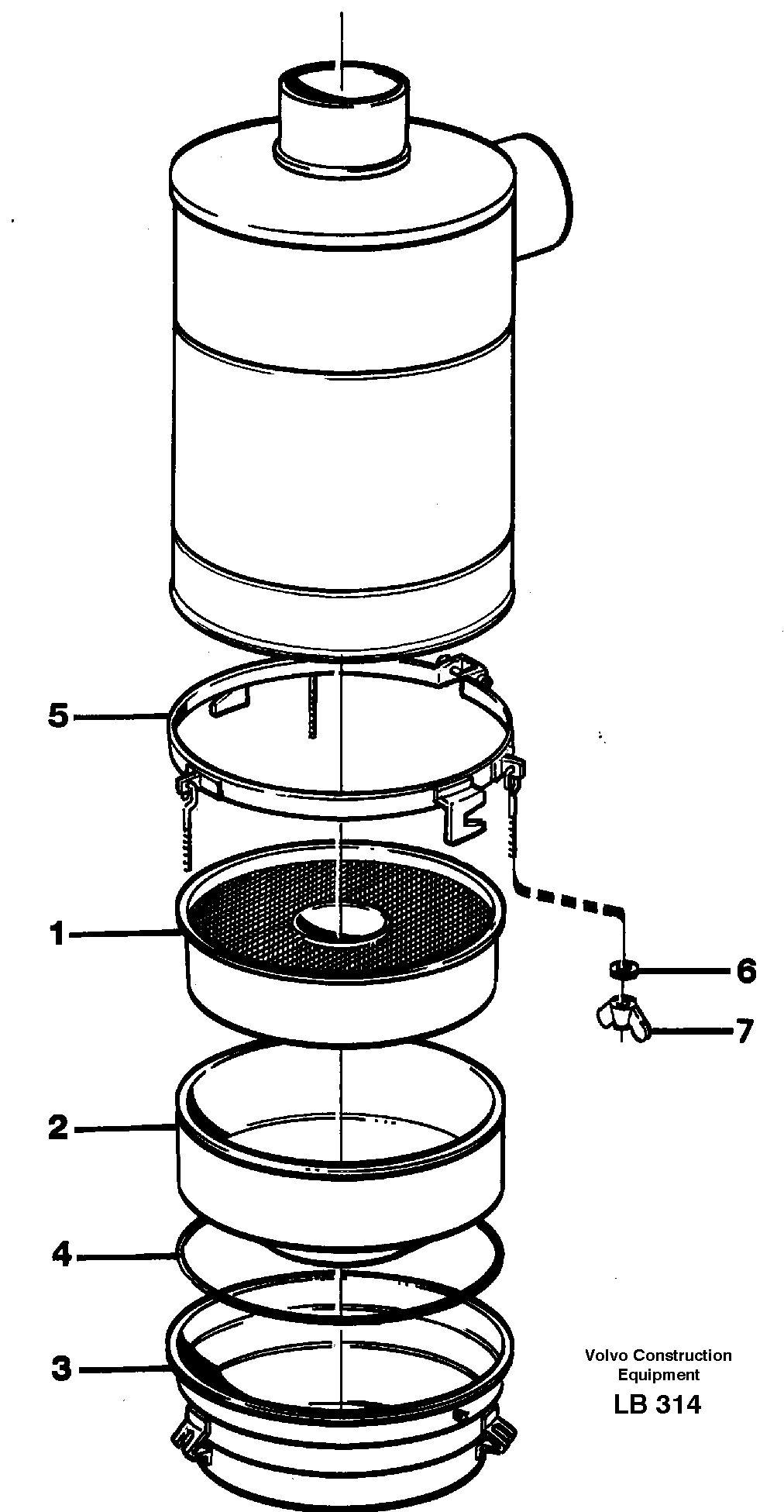 Air filter.  14263577 — volvo parts diagram